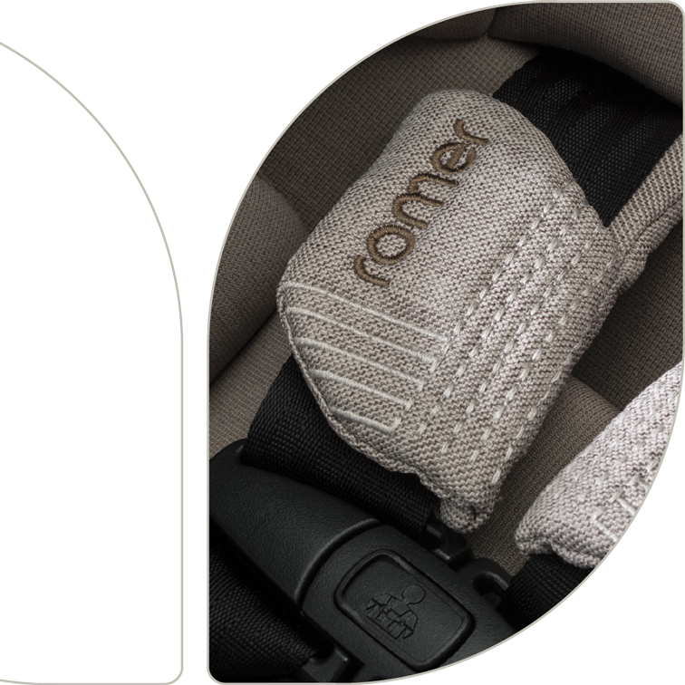 Detailed stitching on harness pads