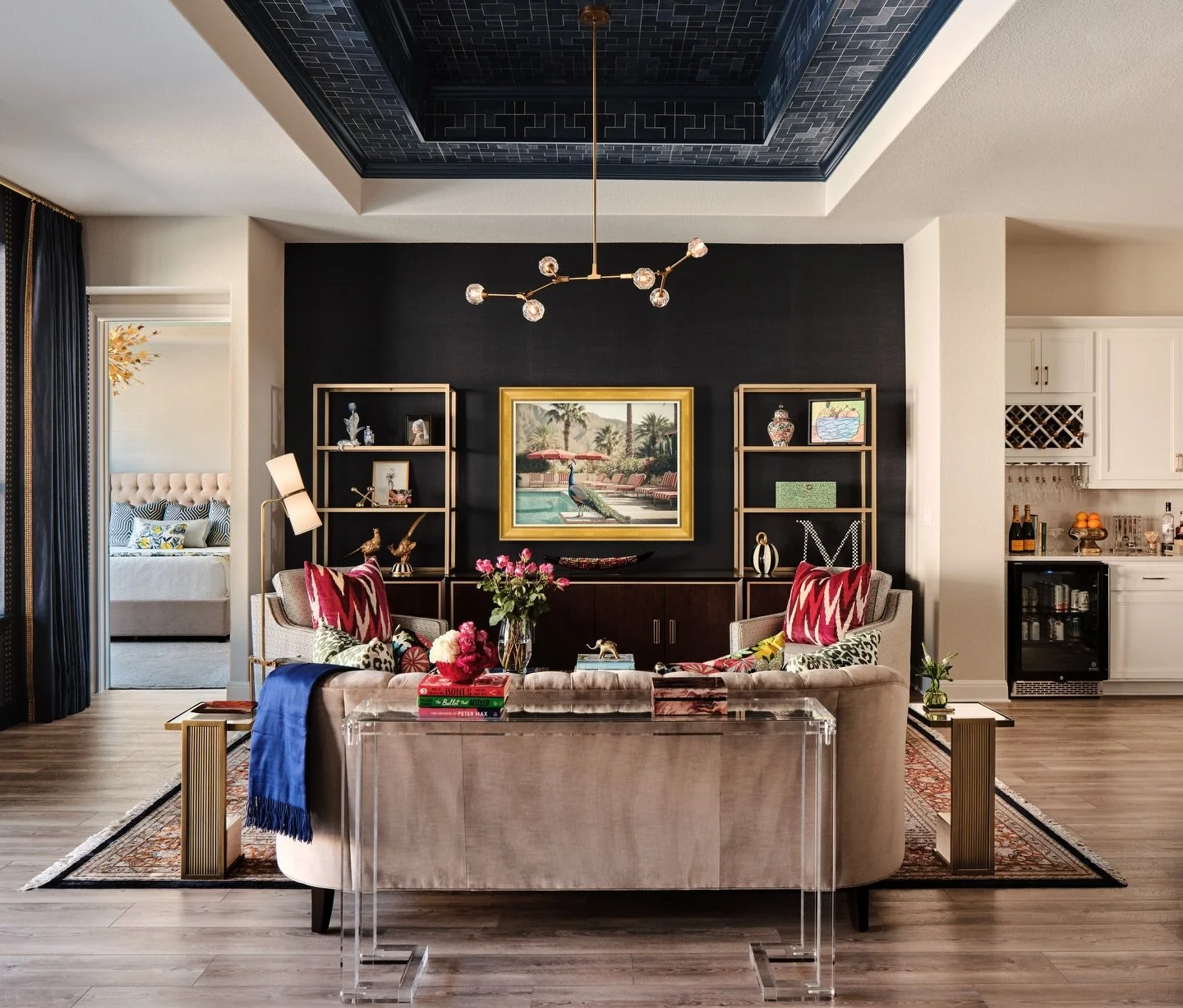 This is what I see in most homes before we start designing.

There is no clear focal point, or there are too many competing for attention.
The scale feels off, things are either too big, too small, or all from a matching set.
Lighting is treated like