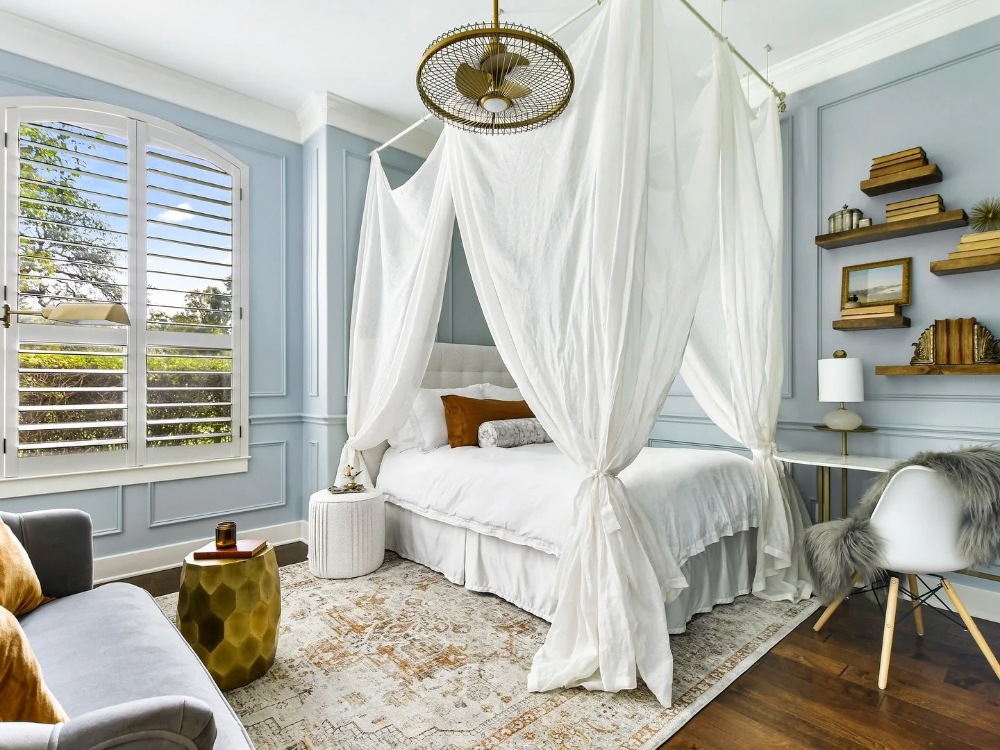 This teen room was designed from the architecture outward.

Before furnishings were selected, the foundation of this bedroom began with architectural millwork designed to give the room structure, proportion, and permanence.

From there, I created a c