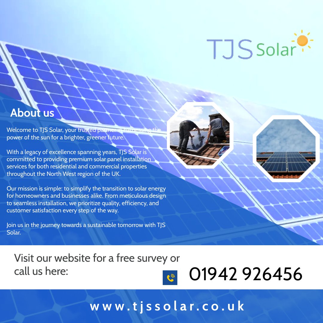 Feel free to reach out too us by dialling 01942 926456 or by dropping us an email @ info@tjssolar.co.uk 📱#solar #savemoney #gogreen #solarpower