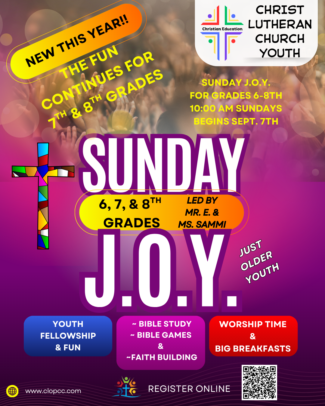 NEW! J.O.Y. for 6th-8th grade!!