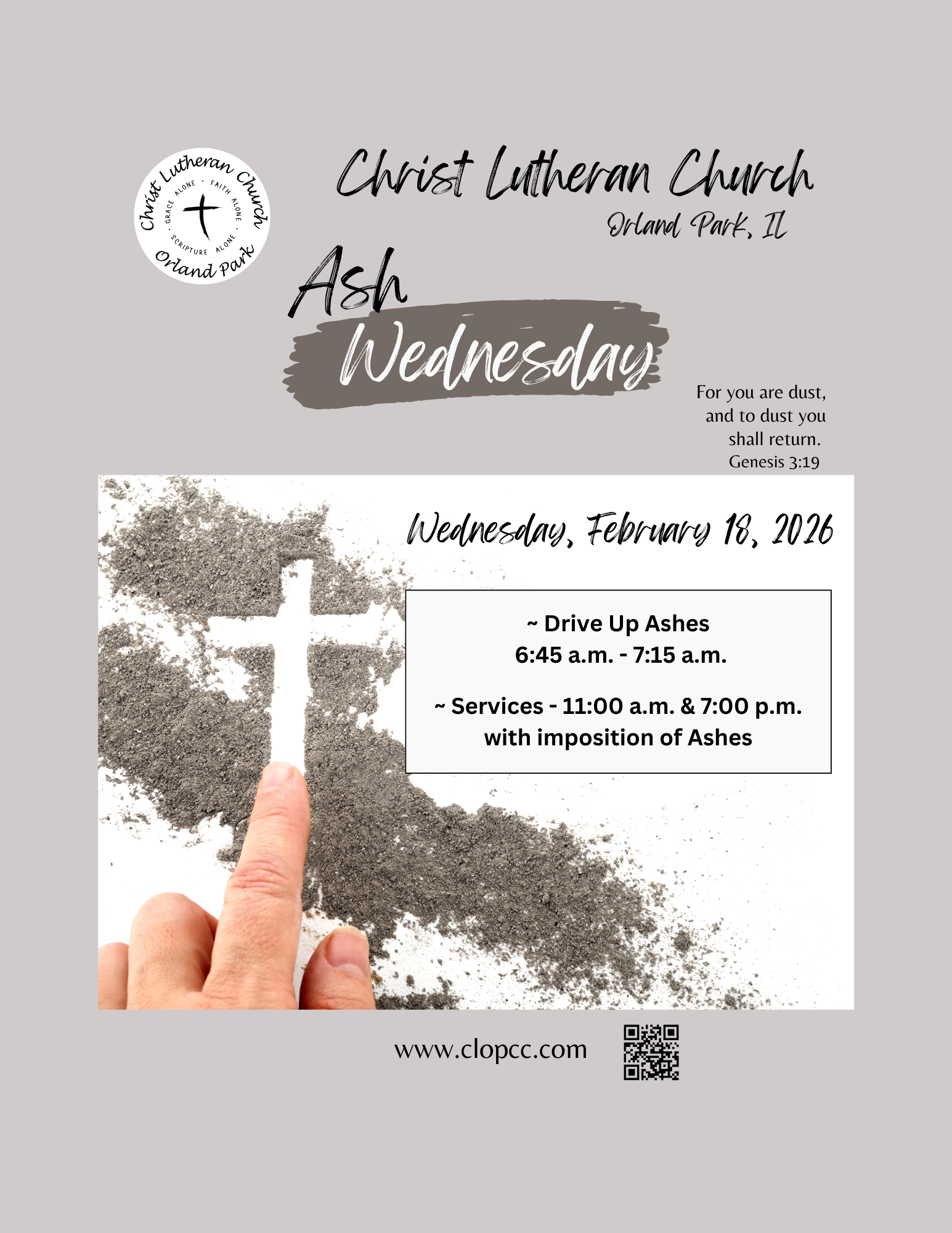 Ash Wednesday Services