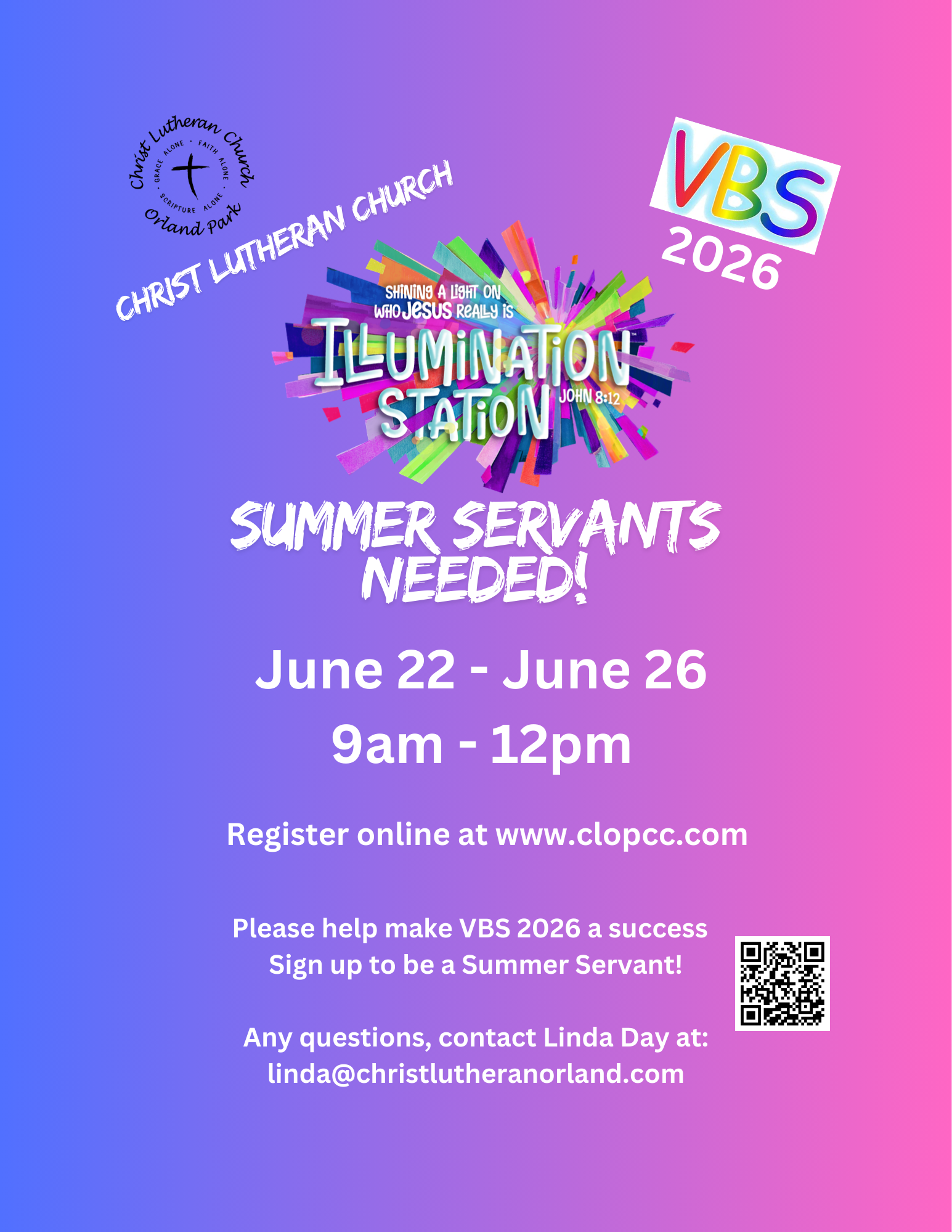 Summer Servants Needed!