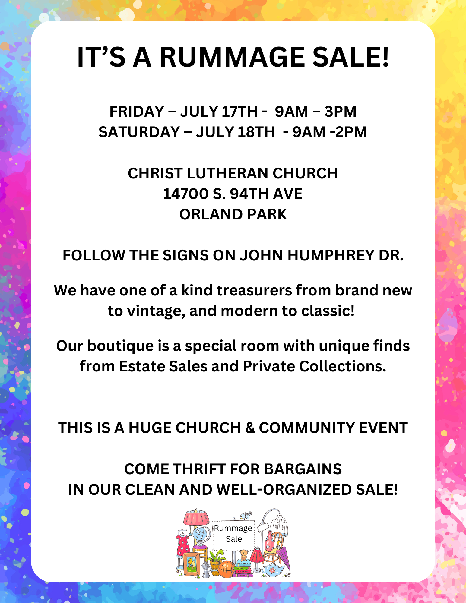 Rummage Sale 2026