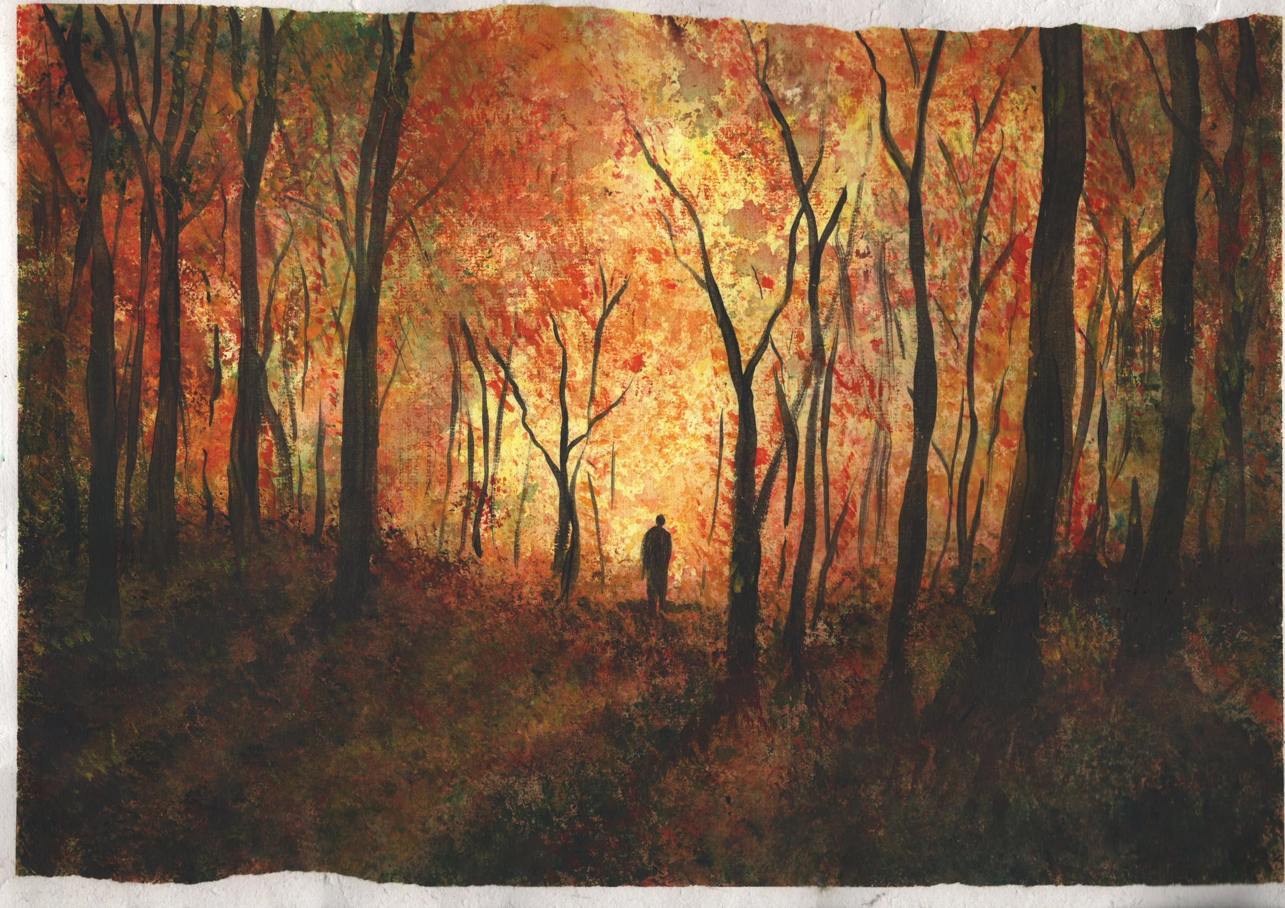 woodland scene, watercolour, a3, paper.jpg