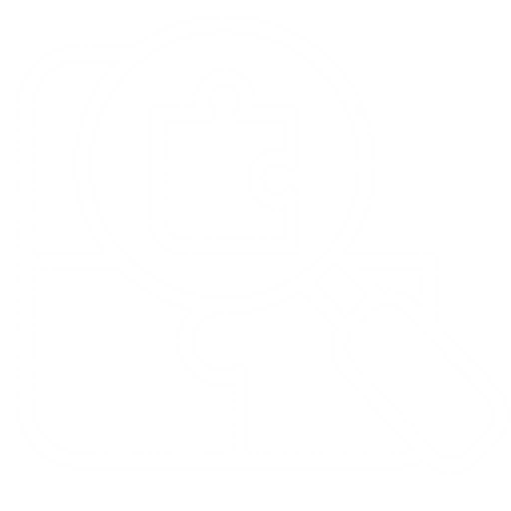 Magnifying glass over a person with a puzzle piece inside the magnifying circle.