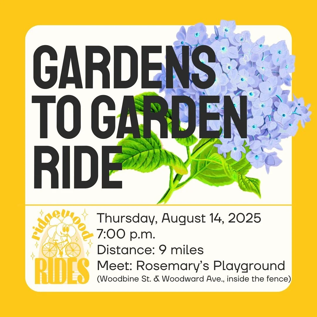 Up next, join Ridgewood Rides for a weeknight tour of two very different types of NYC &ldquo;gardens&rdquo;!🪴 

First, we&rsquo;ll travel through Maspeth up to the historic planned community of Sunnyside Gardens 🏡, the first development in the US p