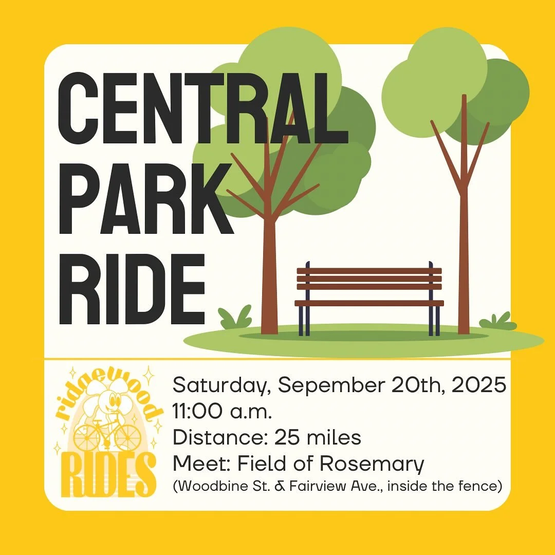 Join Ridgewood Rides for a Saturday journey to Manhattan! 🏙️ We&rsquo;ll head west through industrial Maspeth, Sunnyside, and Long Island City over the Queensboro Bridge, entering @centralparknyc ⛲️ at the southeast corner. We&rsquo;ll ride up the e