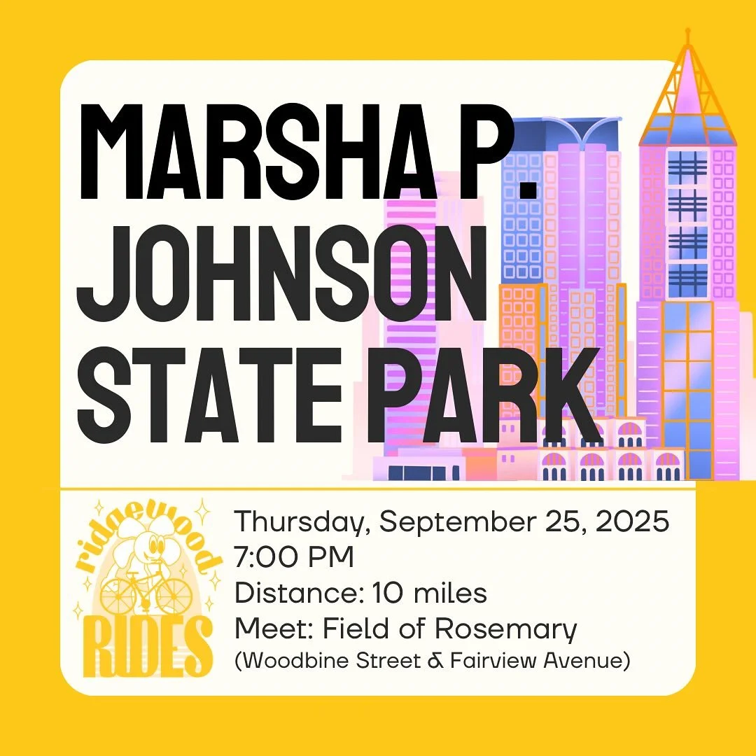 Join Ridgewood Rides for a Thursday evening jaunt to the Brooklyn waterfront and back. We&rsquo;ll pass through industrial Maspeth 🏭 and over the Kosciuszko Bridge 🌉 and through Greenpoint and Williamsburg to @marshapjohnsonstatepark. After soaking