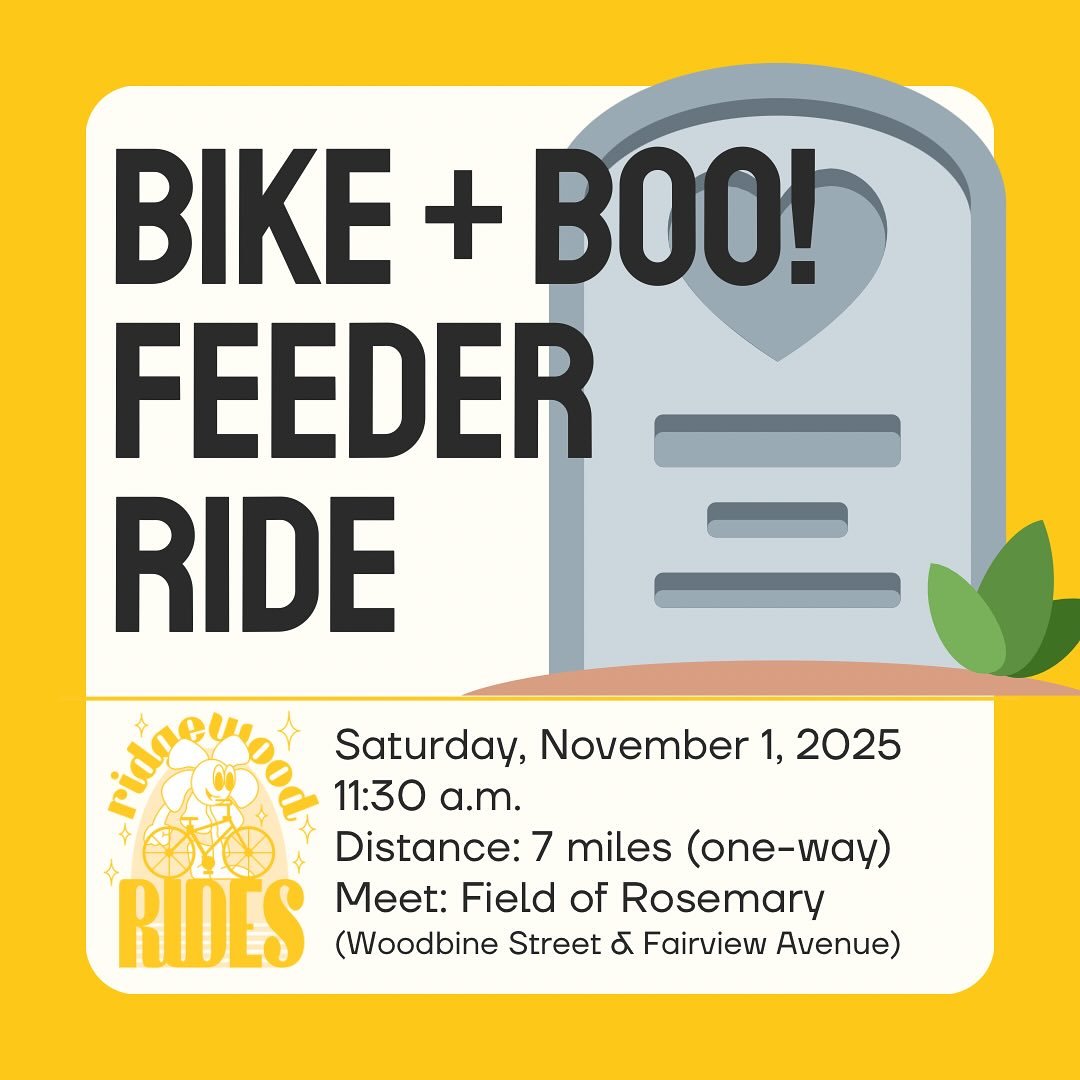 Join Ridgewood Rides and @nycbikeandbrew for a special spooky Bike + Boo 👻 tour this Saturday, November 1.

Ridgewood Rides will lead a 7-mile feeder ride through Bushwick, Williamsburg, Greenpoint, and over the Pulaski Bridge to Malt Drive Park in 
