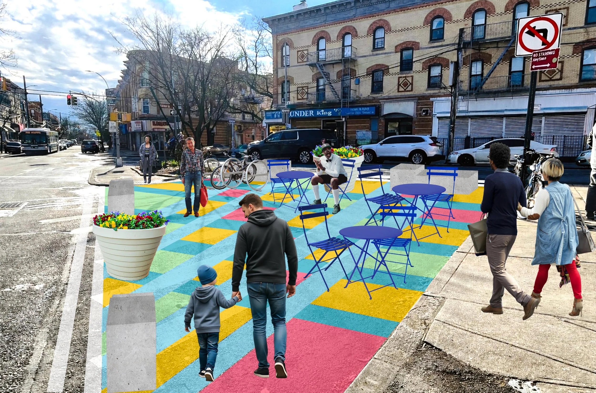 Korean Square is a small concrete triangle and slip lane located at the busy 5-way intersection of Forest Avenue, Grandview Avenue, and Palmetto Street in Ridgewood, and home to a memorial honoring fallen soldiers of the Korean War. Ridgewood Rides i