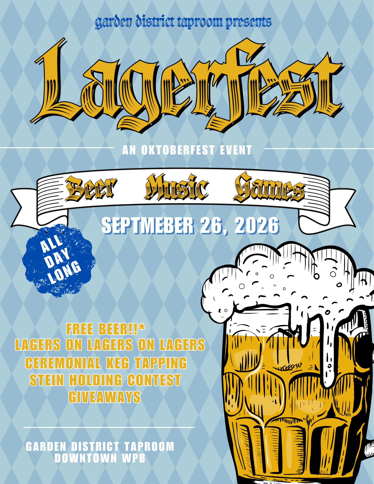 lagerfest at garden district taproom in west palm beach Florida