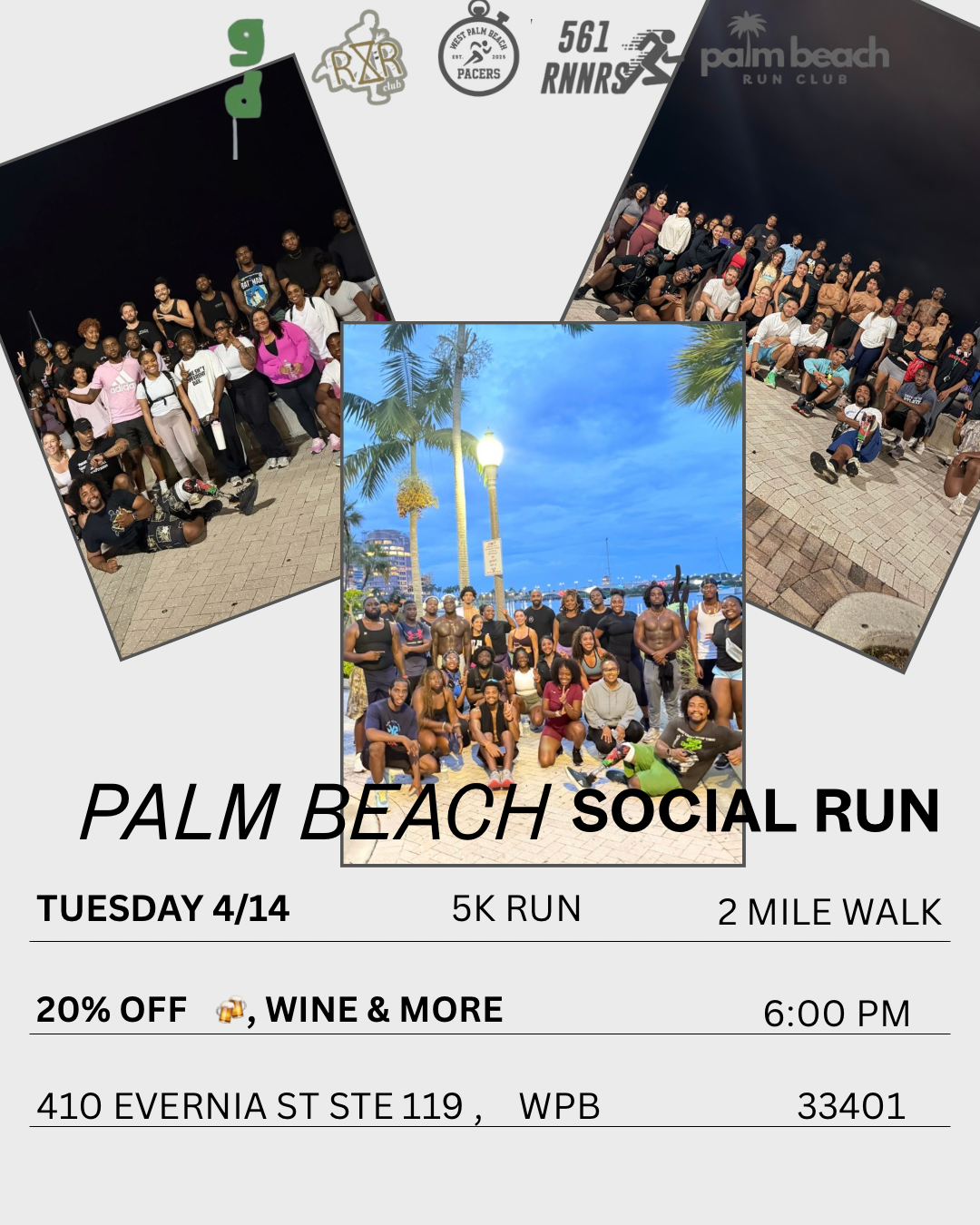 run club at garden district taproom in west palm beach, fl