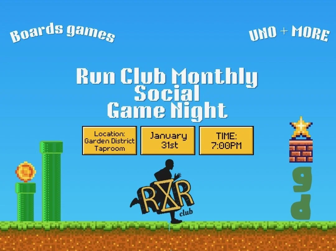 Board game night with the Runners Escape Run Club at Garden District Taproom.