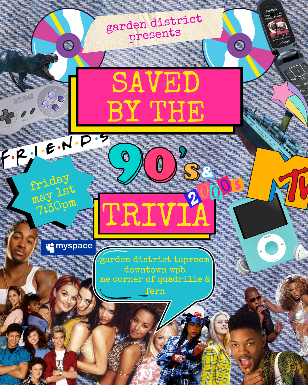 90s trivia at garden district taproom in west palm beach
