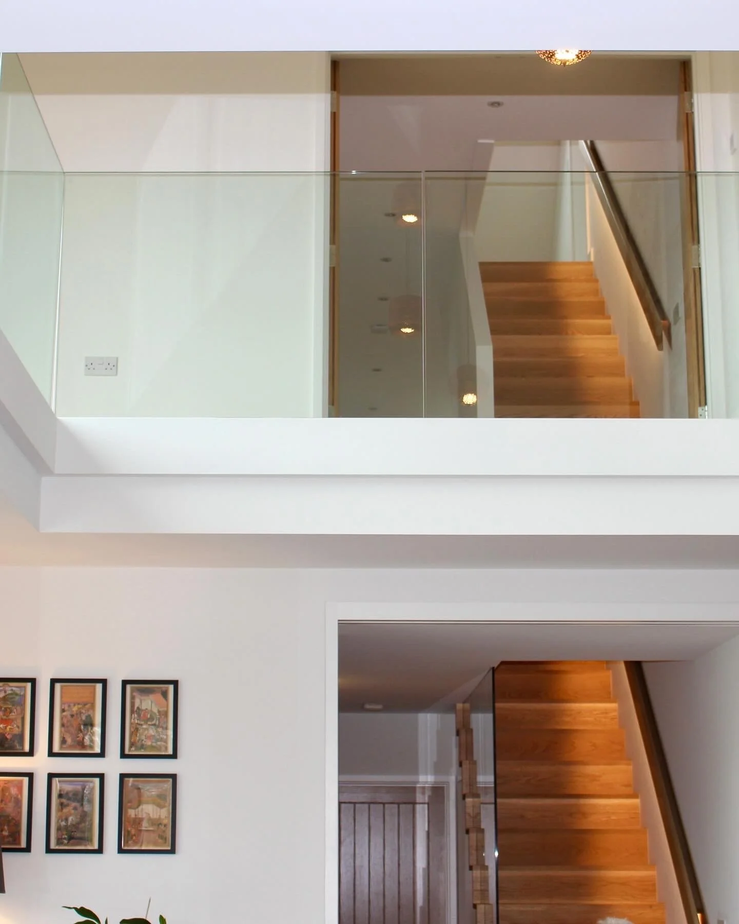 American White Oak Double Staircase