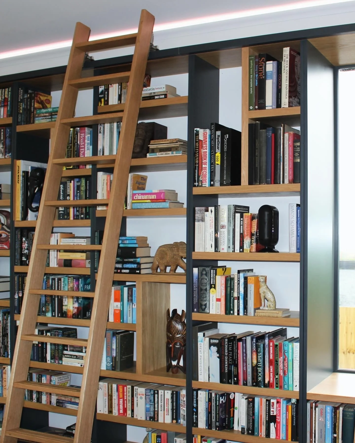 Bespoke Bookcase with Sliding Ladder