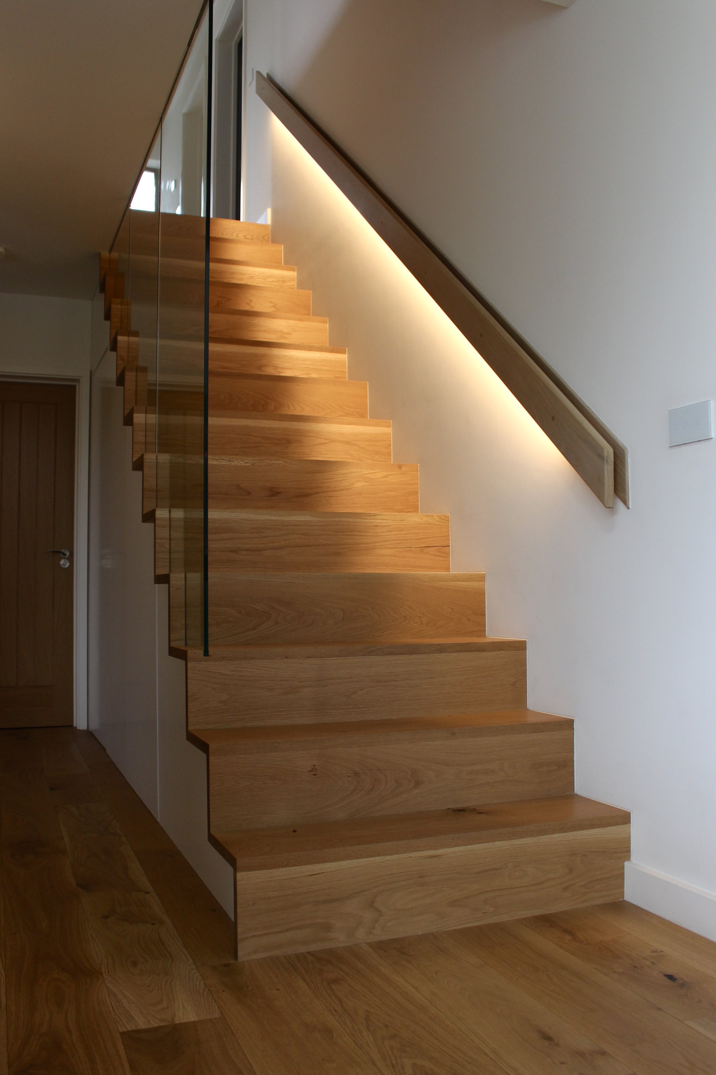 American White Oak Double Staircase