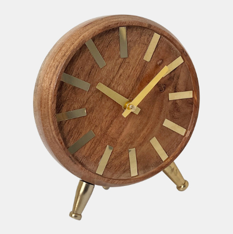 Wood 7" Table Clock