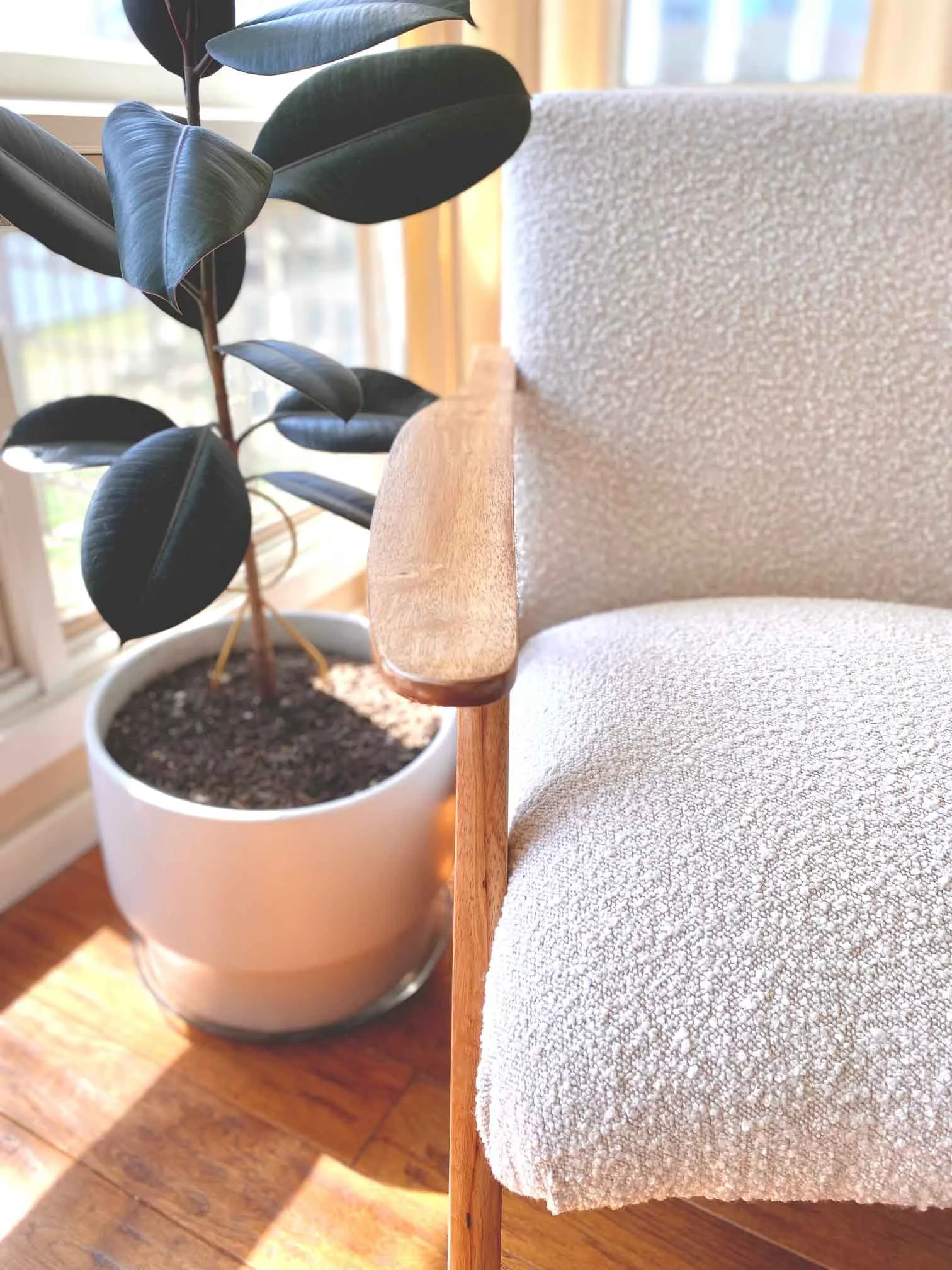 MCM Bouclé Arm Chair