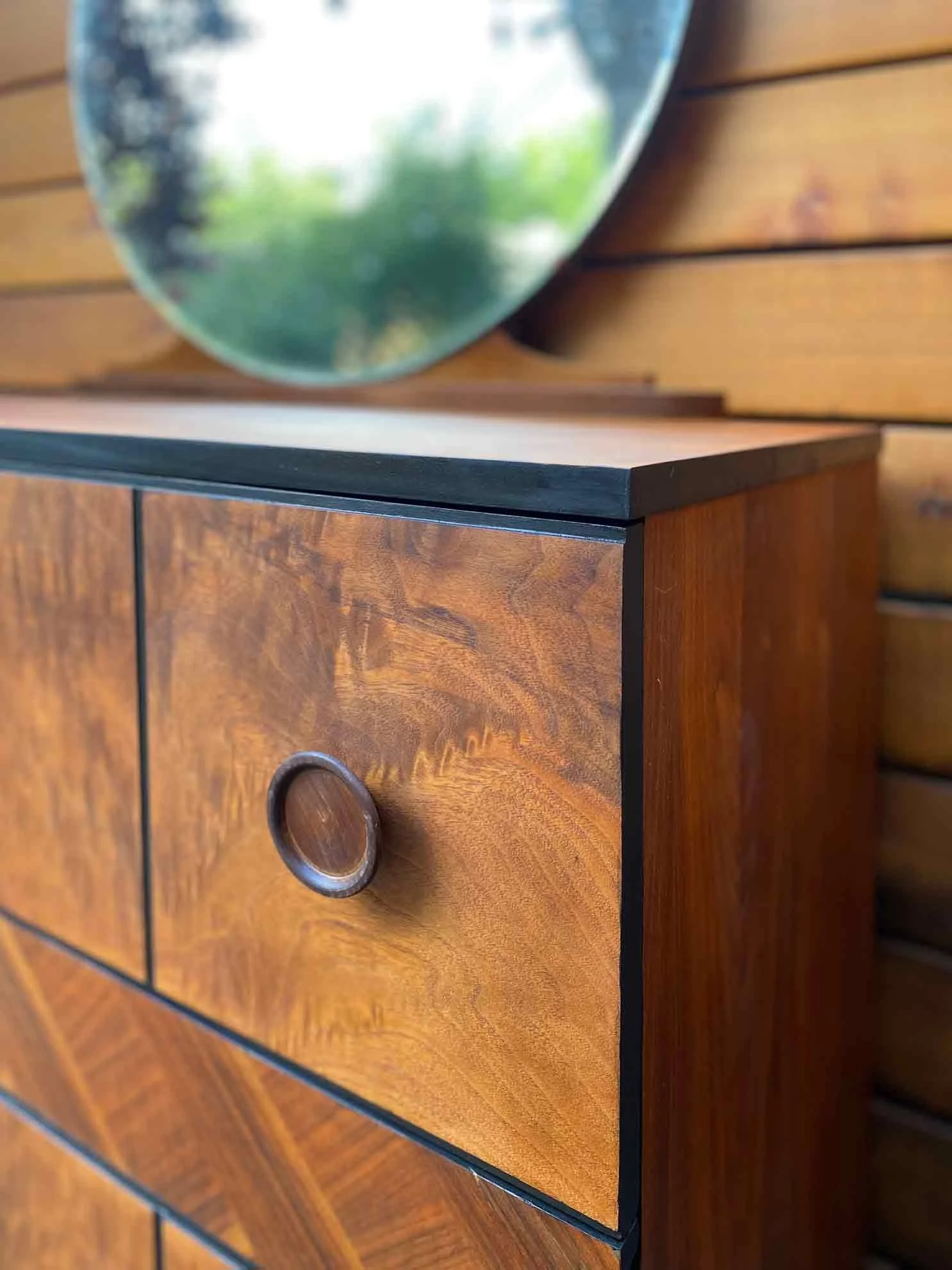 Vintage 1940s Dresser with Mirror