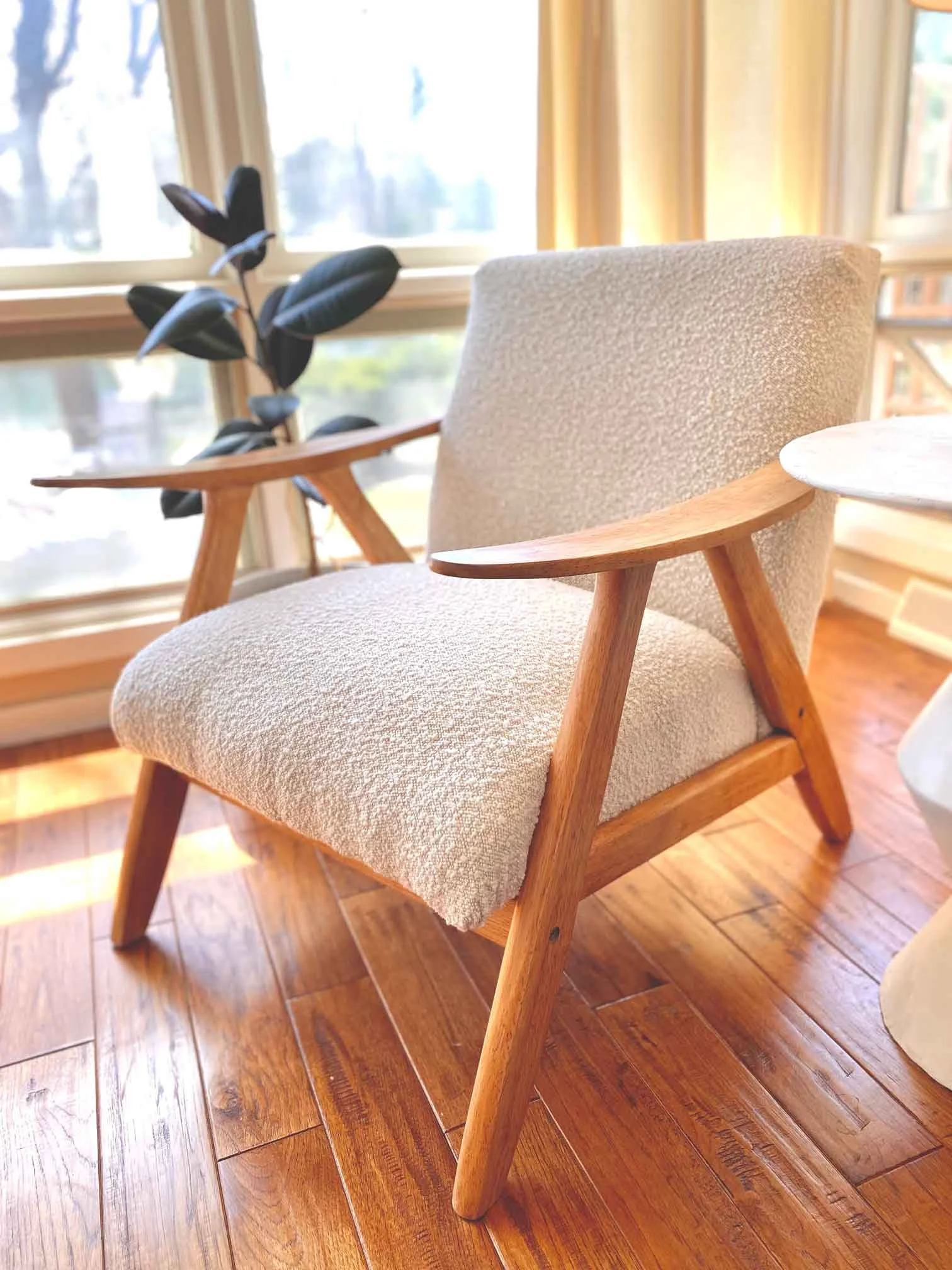 MCM Bouclé Arm Chair