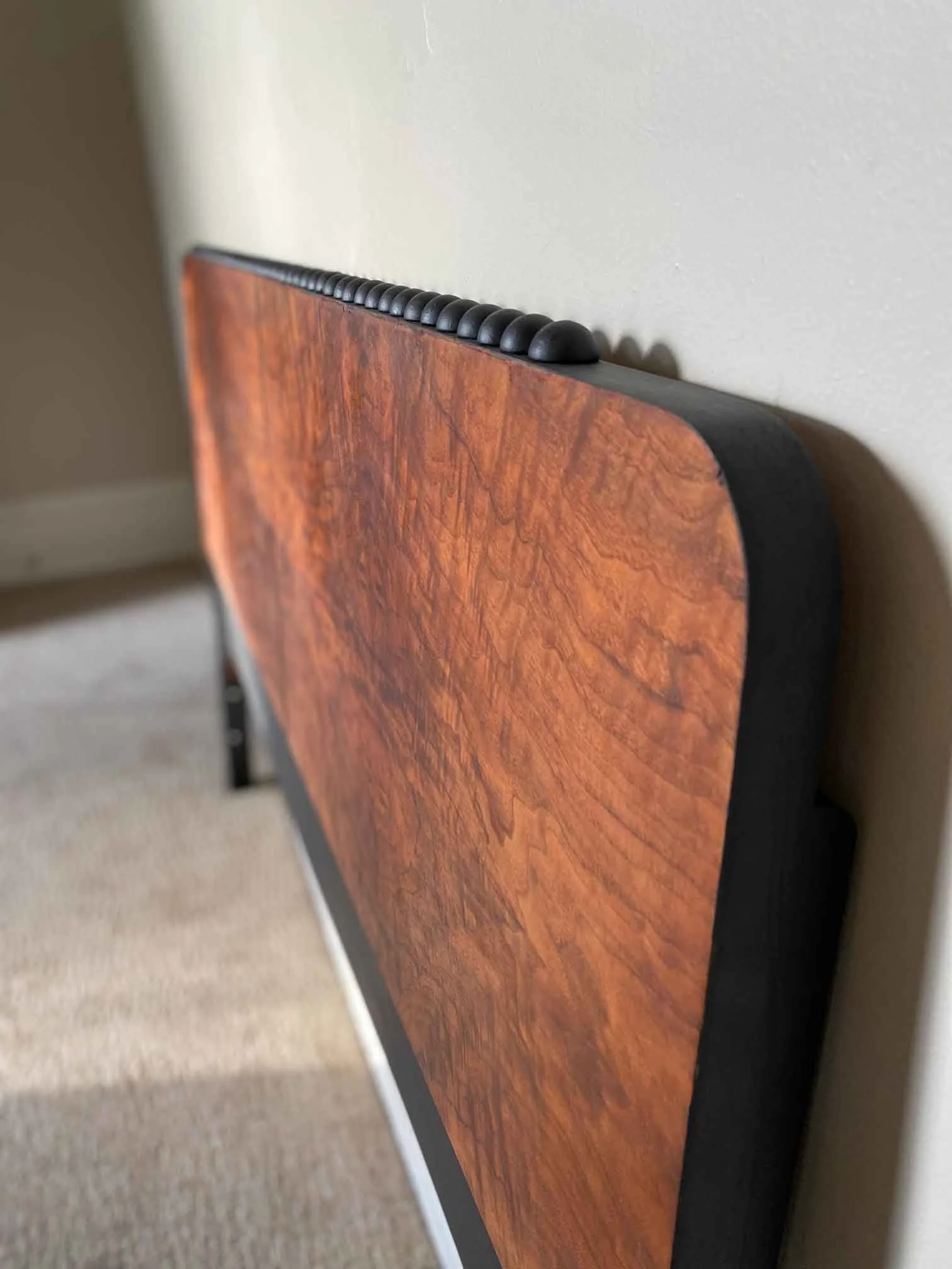 Vintage 1940s Headboard with wood detail