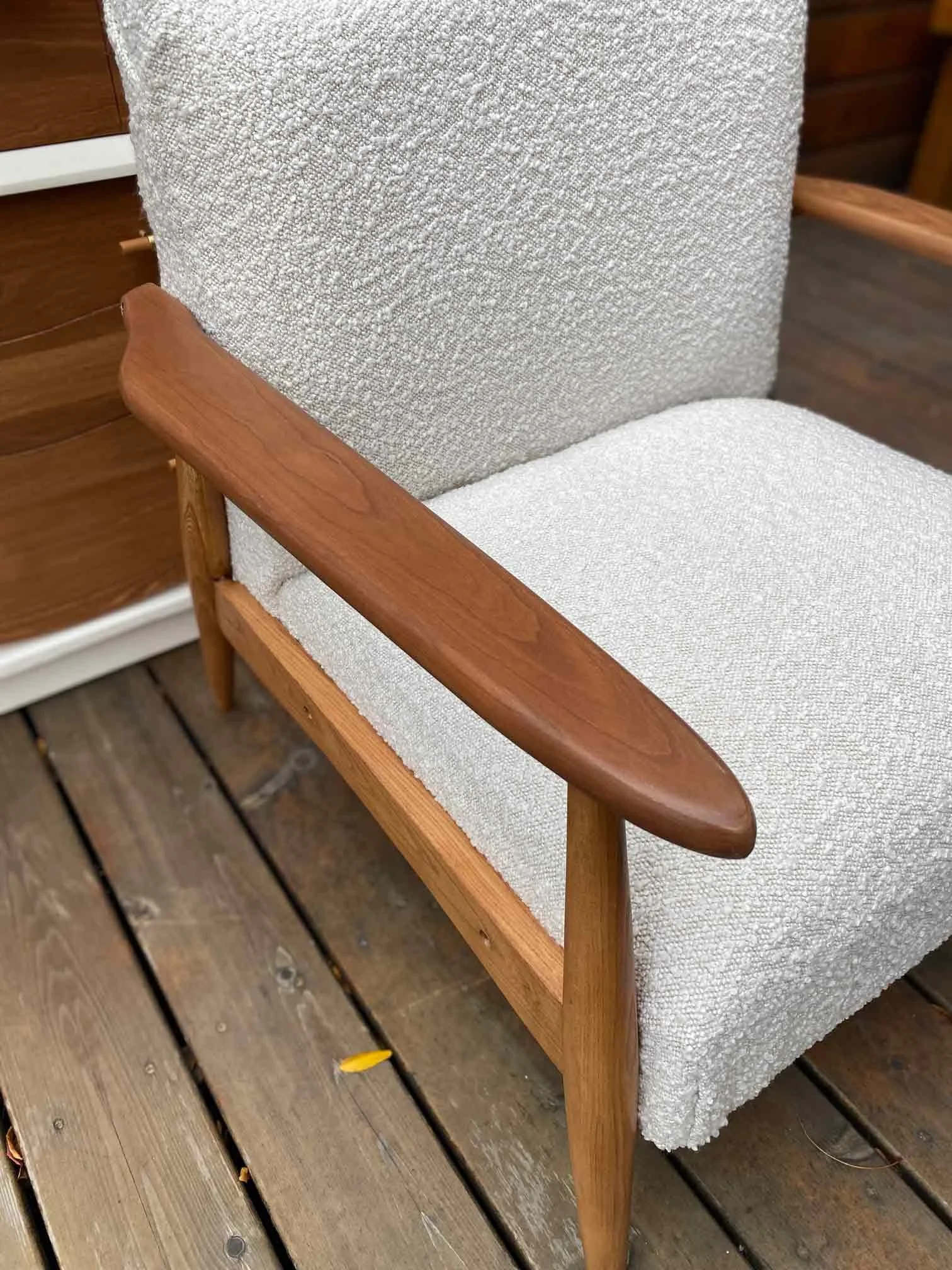 MCM Bouclé Lounge Chair