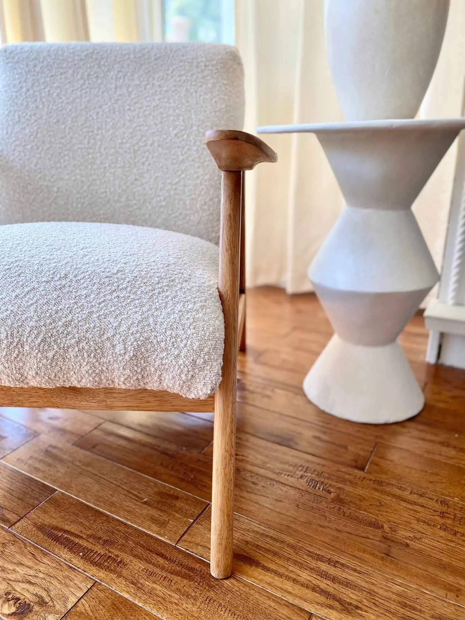 MCM Bouclé Arm Chair