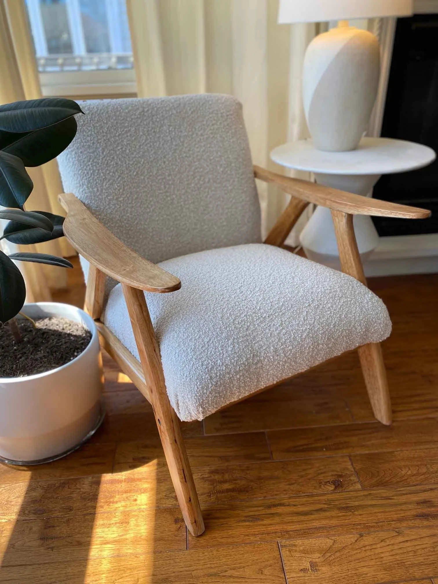 MCM Bouclé Arm Chair