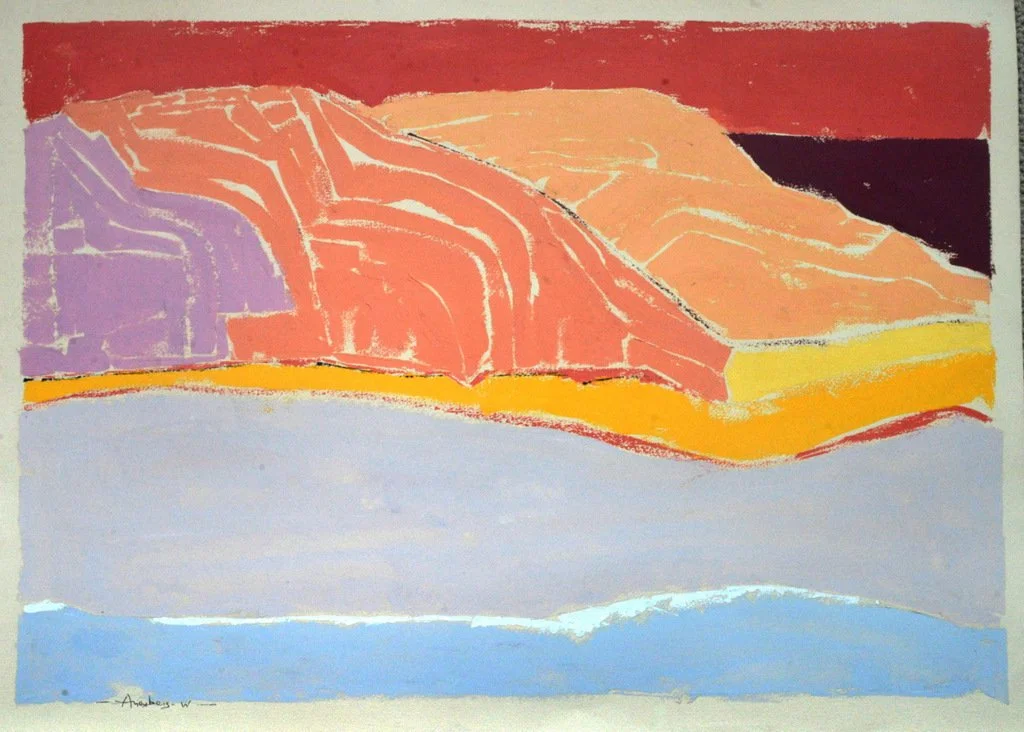 'Untitled', oil on paper, 22 x 30 in. (n.d.)