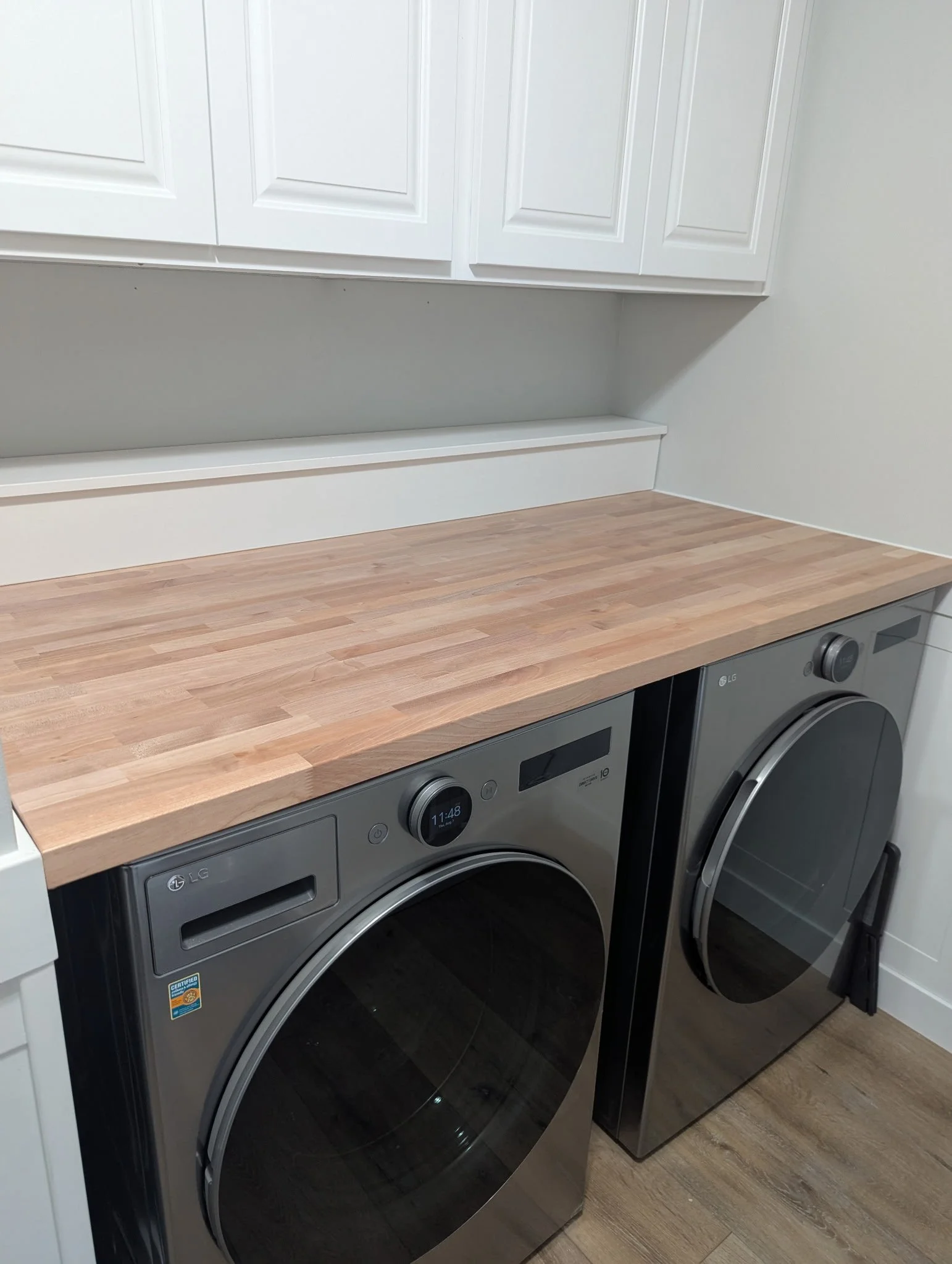 Butcher block countertop/basement remodel