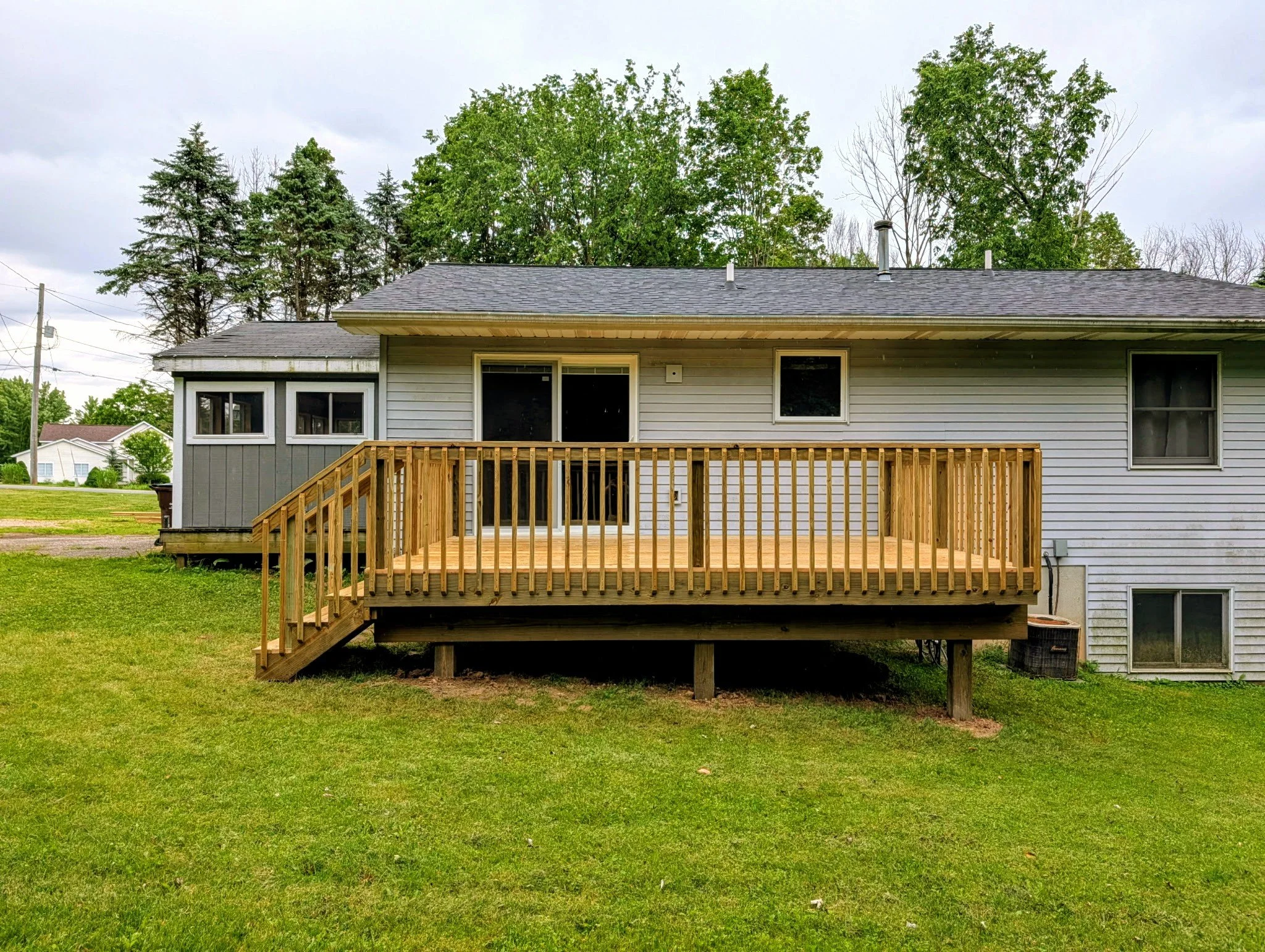 New deck and slider door