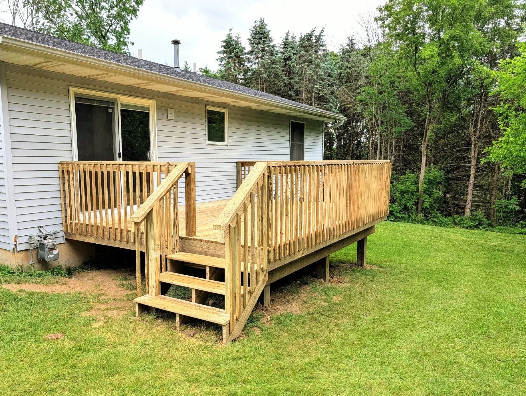 New deck and slider door
