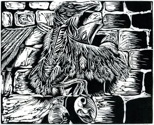 linocut print