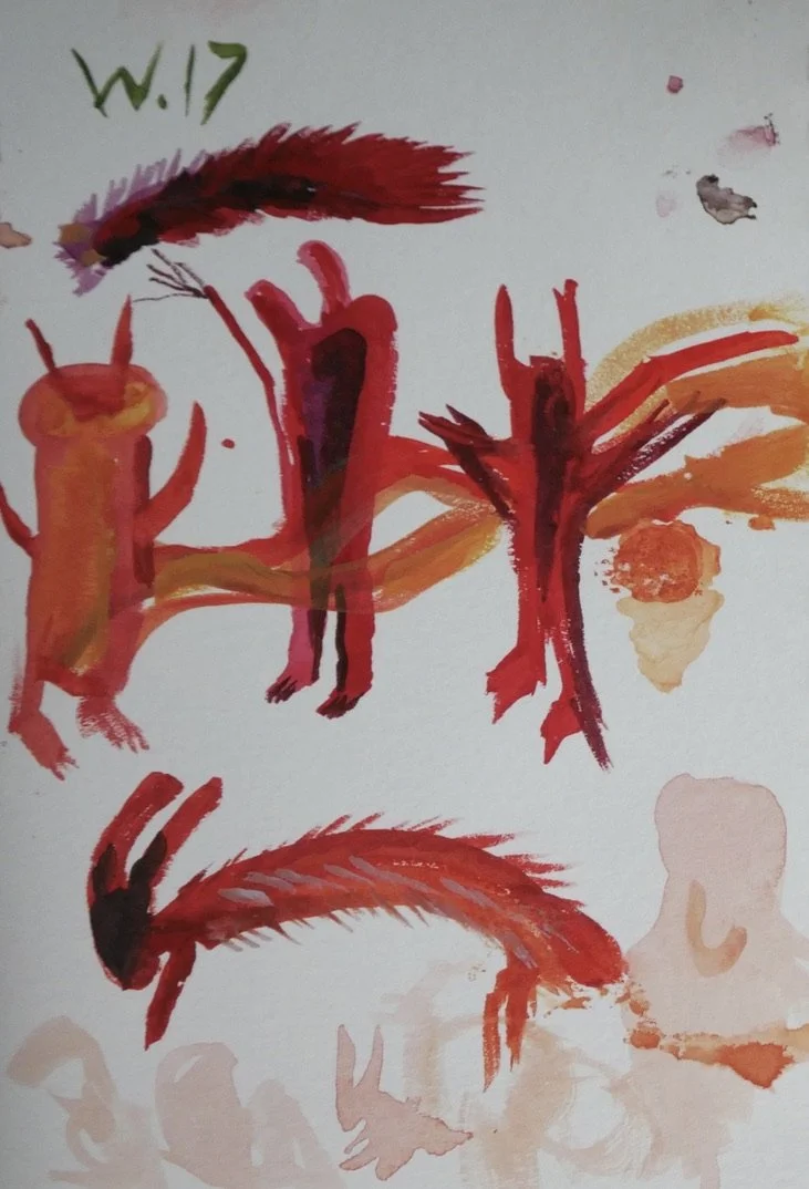 petroglyph painting from memory, Seminole Canyon