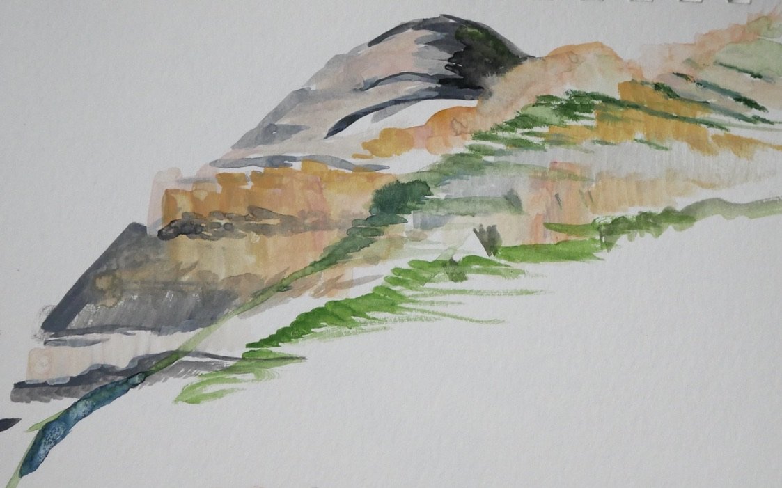 desert painting, (Guadalupe Mountains)