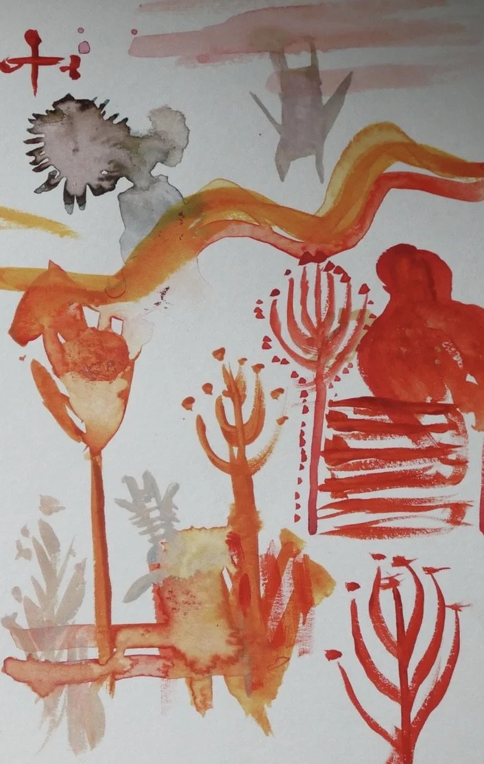 petroglyph painting from memory, Seminole Canyon