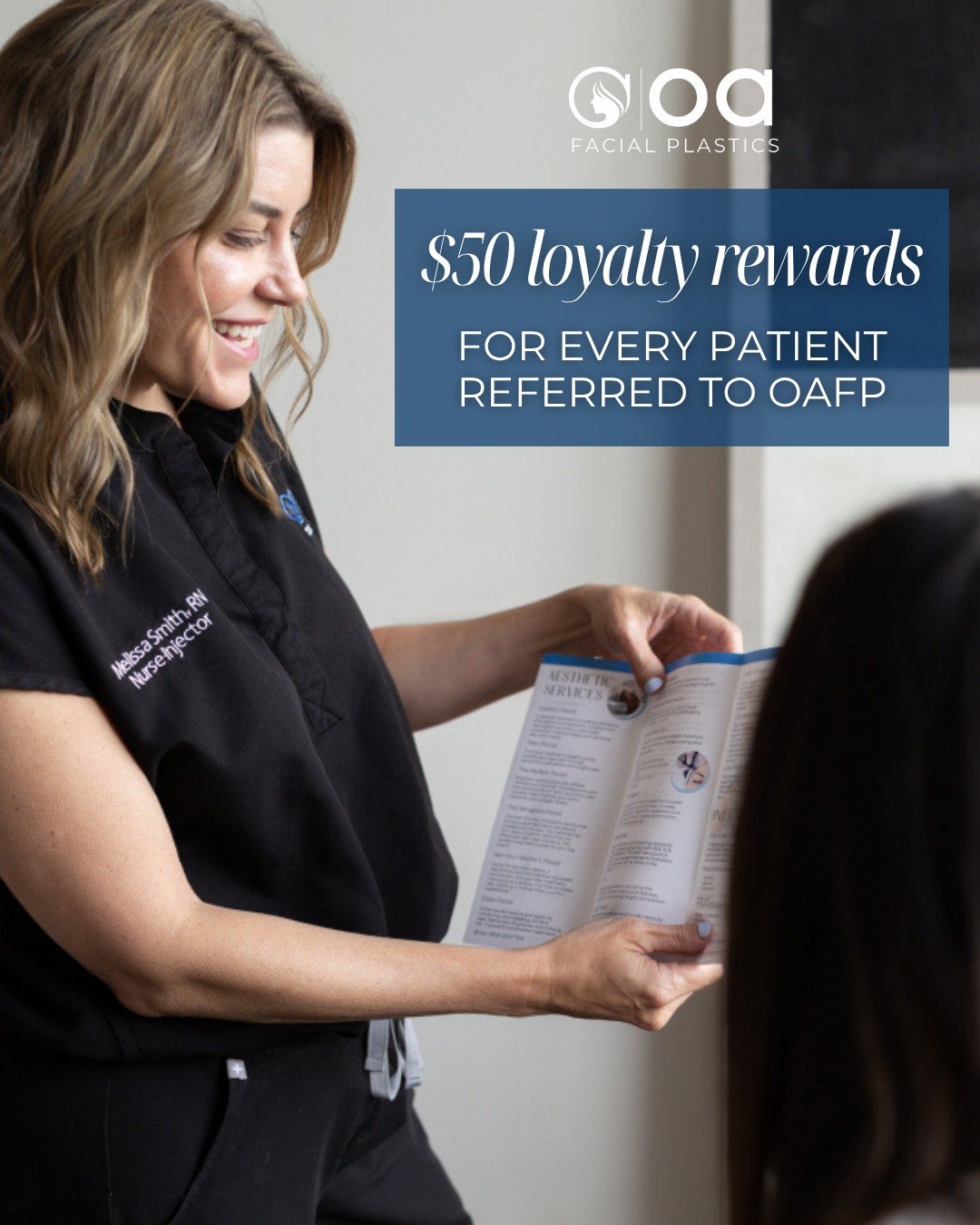 Your skin glow is too good not to share. 😍

When you refer someone to OAFP, you&rsquo;ll receive $50 in loyalty rewards after their first visit. Whether it&rsquo;s for a facial, filler, or skincare routine refresh, you can put your credit toward wha