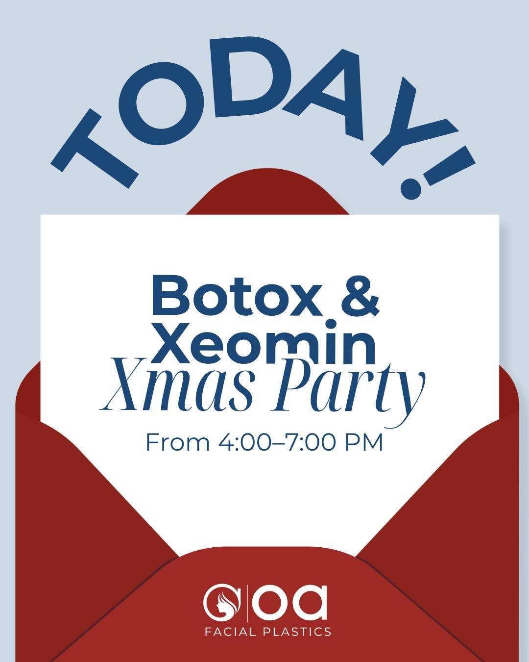 🎉 TODAY&rsquo;S THE DAY 🎉

See you from 4&ndash;7 PM for our biggest event of the year with all the discounts, all the treats, and ALL the glow.

Happening tonight:

✨ Lowest tox pricing of the year
✨ 33% off aesthetic services
✨ 30% off skincare
✨