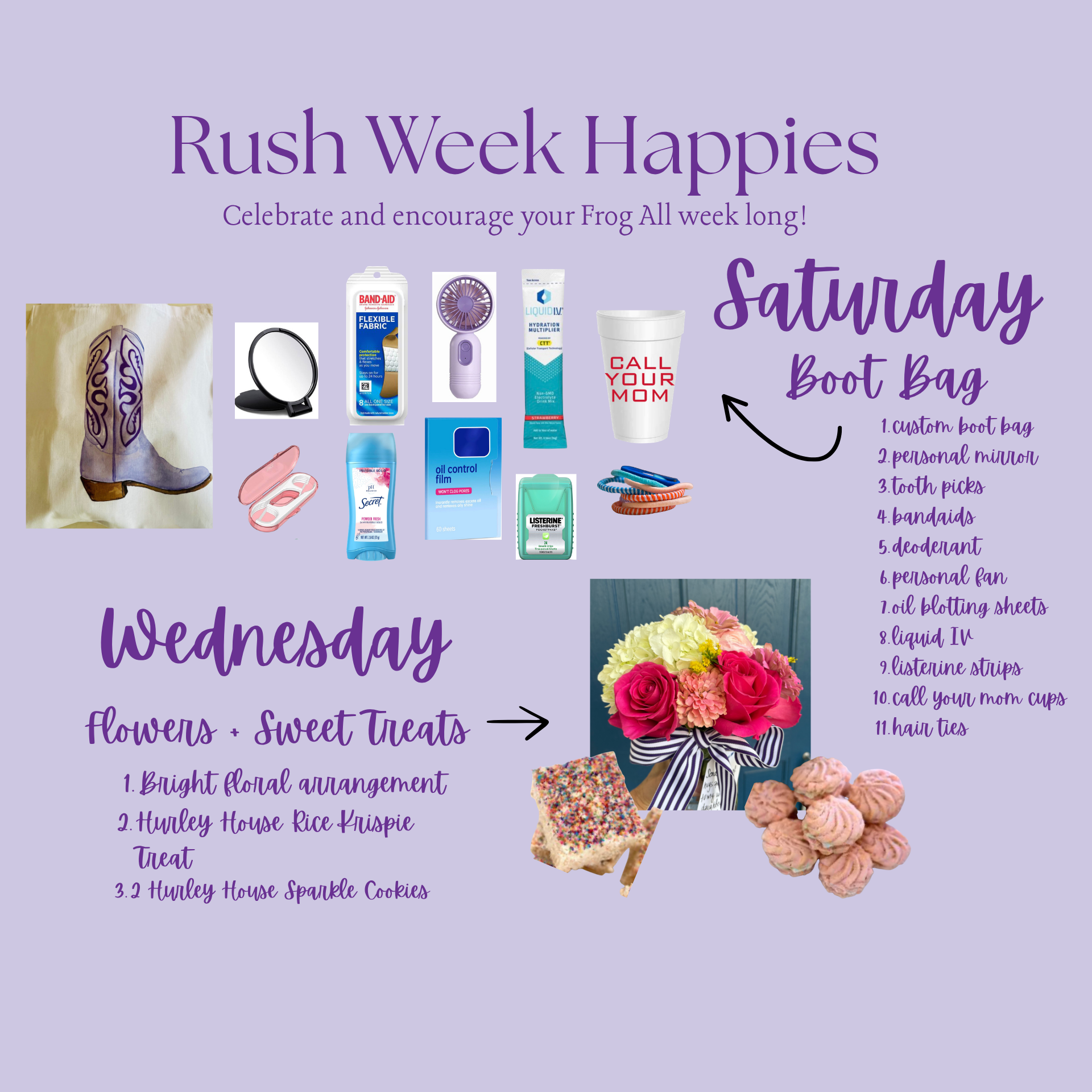 RUSH WEEK HAPPIES (2 DELIVERIES)