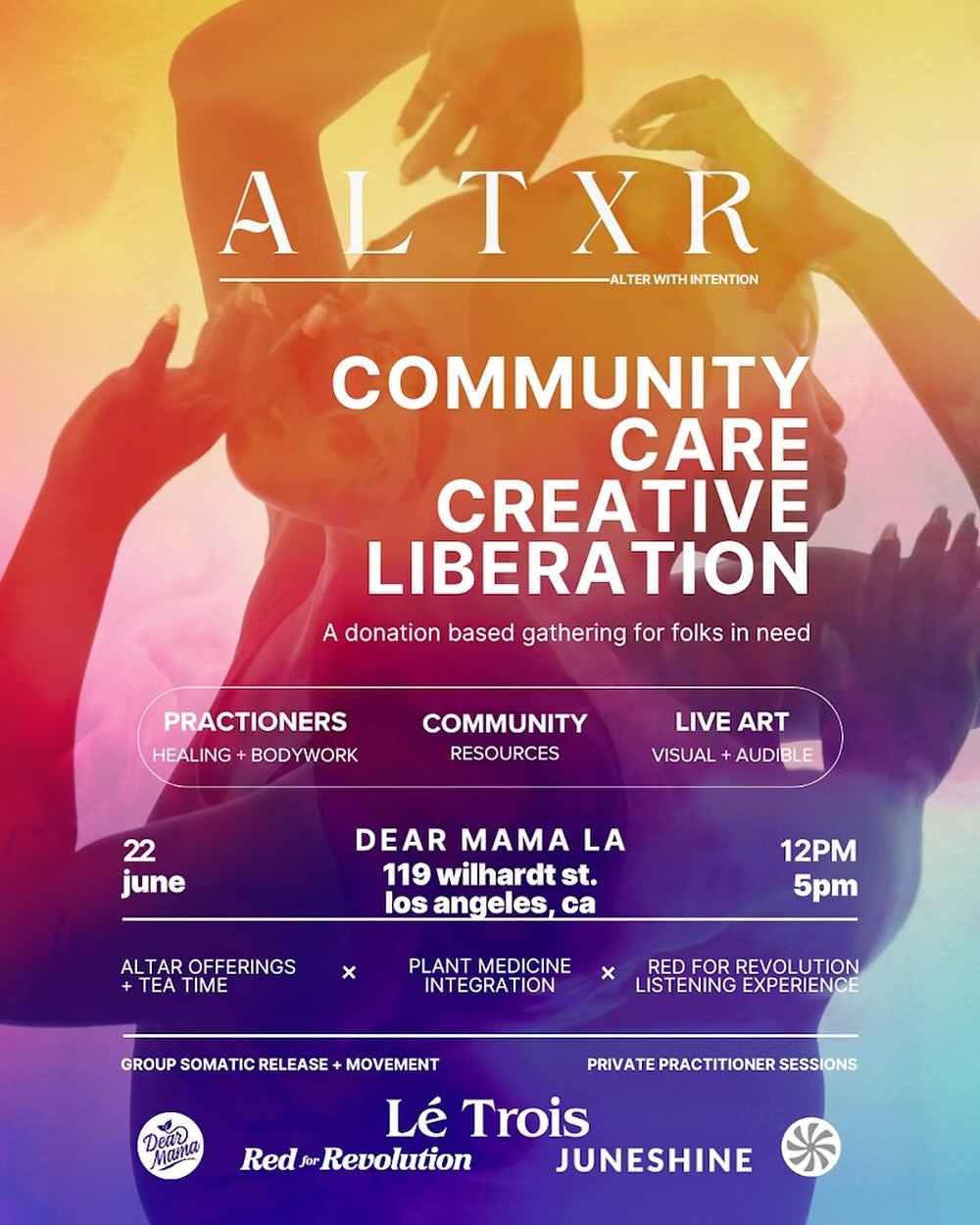 ☀️LOS ANGELES, we&rsquo;re back with another event! 

As we honor Pride Month and prepare for Juneteenth, we invite you to join us for the latest Red for Revolution LA event. On Sunday, June 22nd, @redforrevolution will be part of ALTXR: Community Ca
