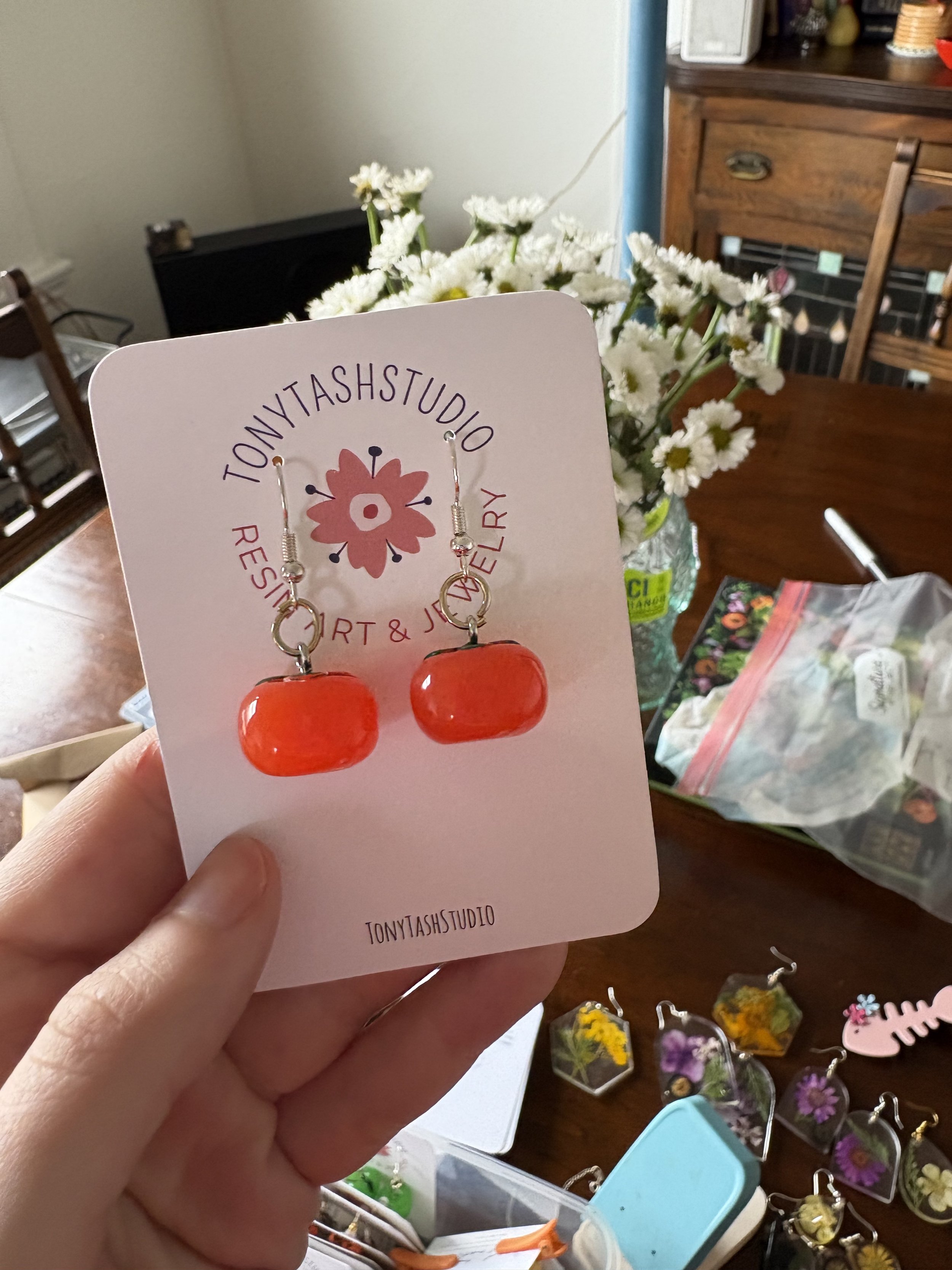 Tomato Earrings