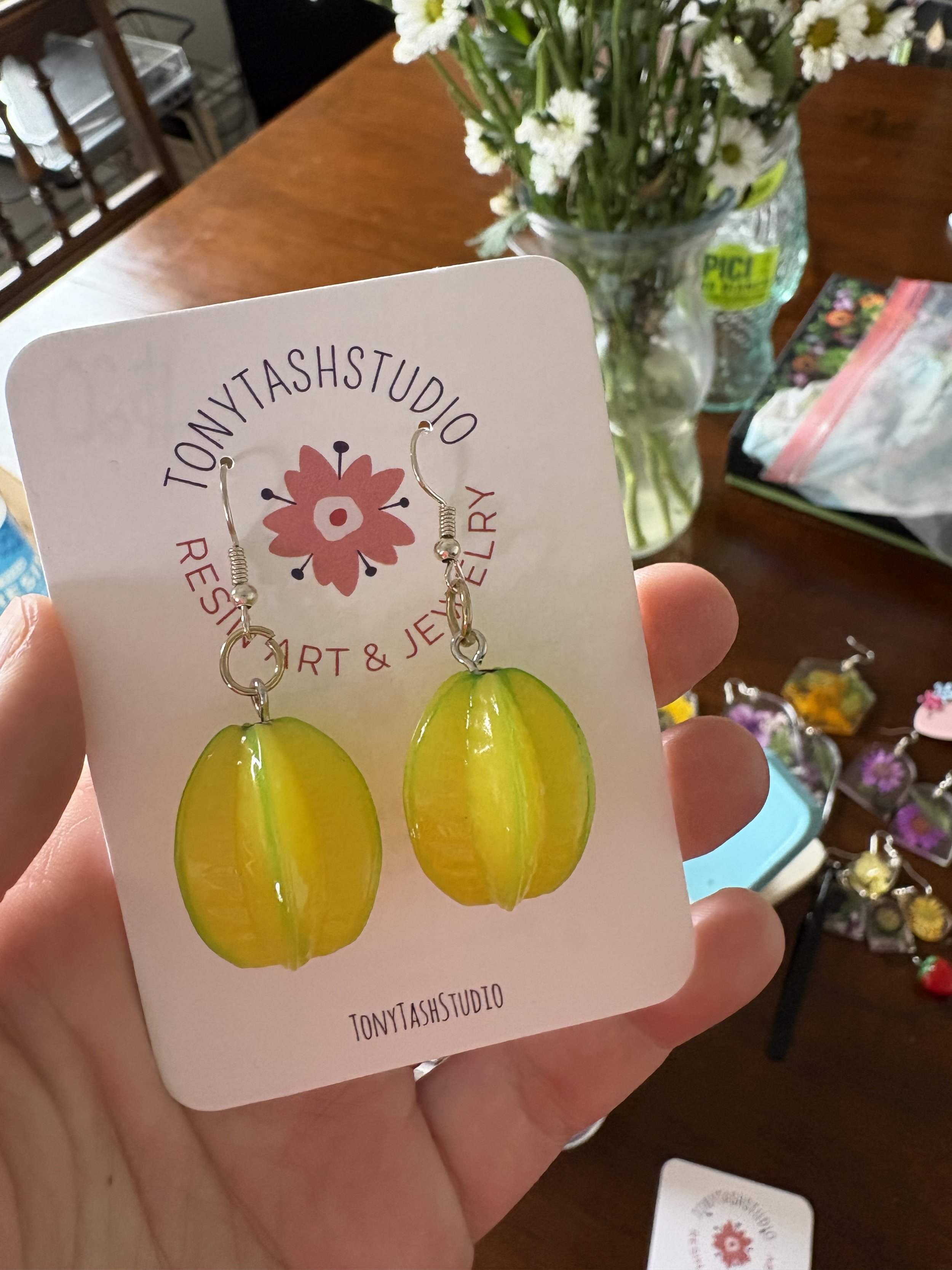 StarFruit Resin Earrings
