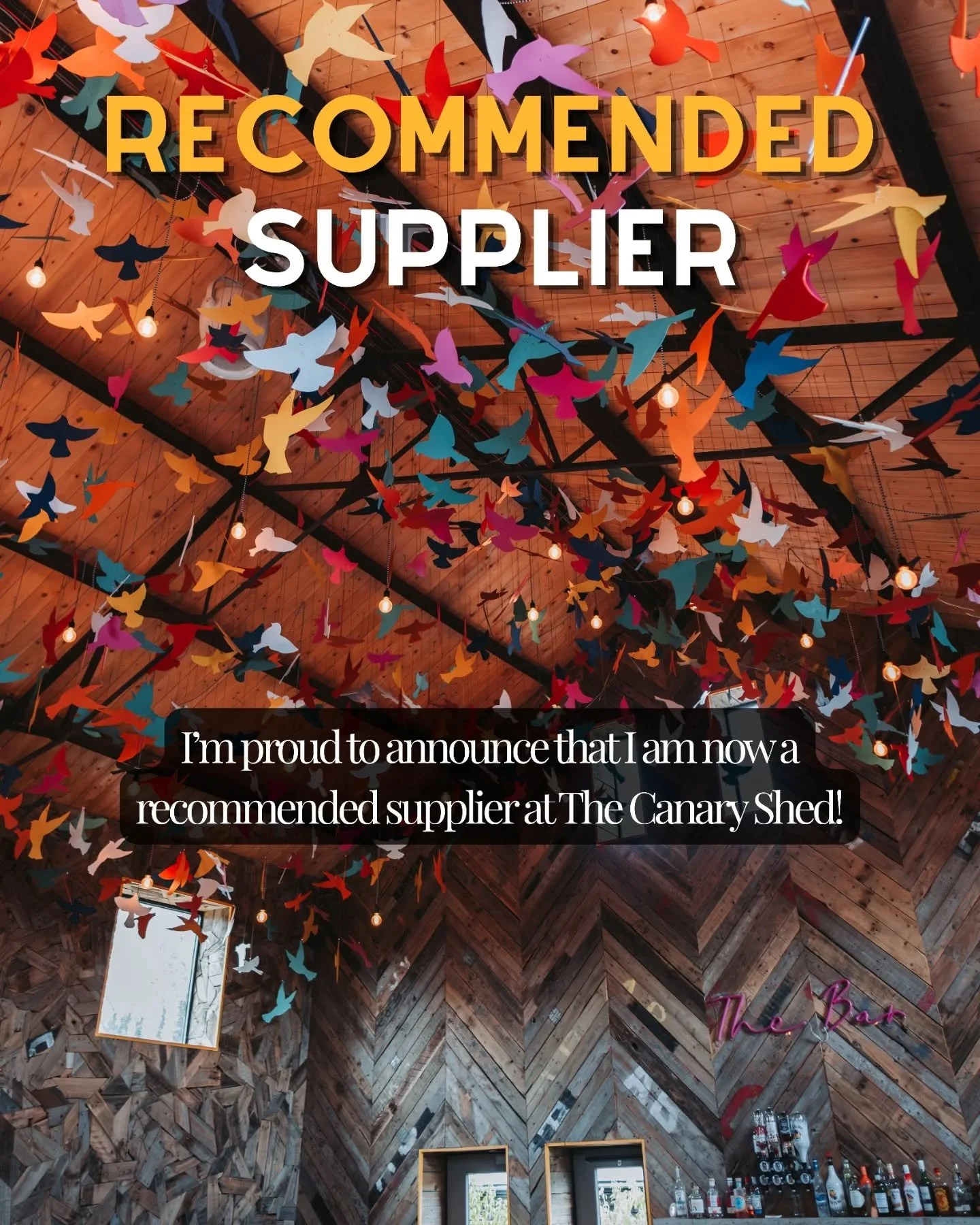 A little milestone for me 🤍

I&rsquo;m now a recommended supplier at @thecanaryshed! A venue I&rsquo;ve genuinely loved photographing at since first working there last year.

It&rsquo;s also just 5 minutes from me, so being able to work more closely