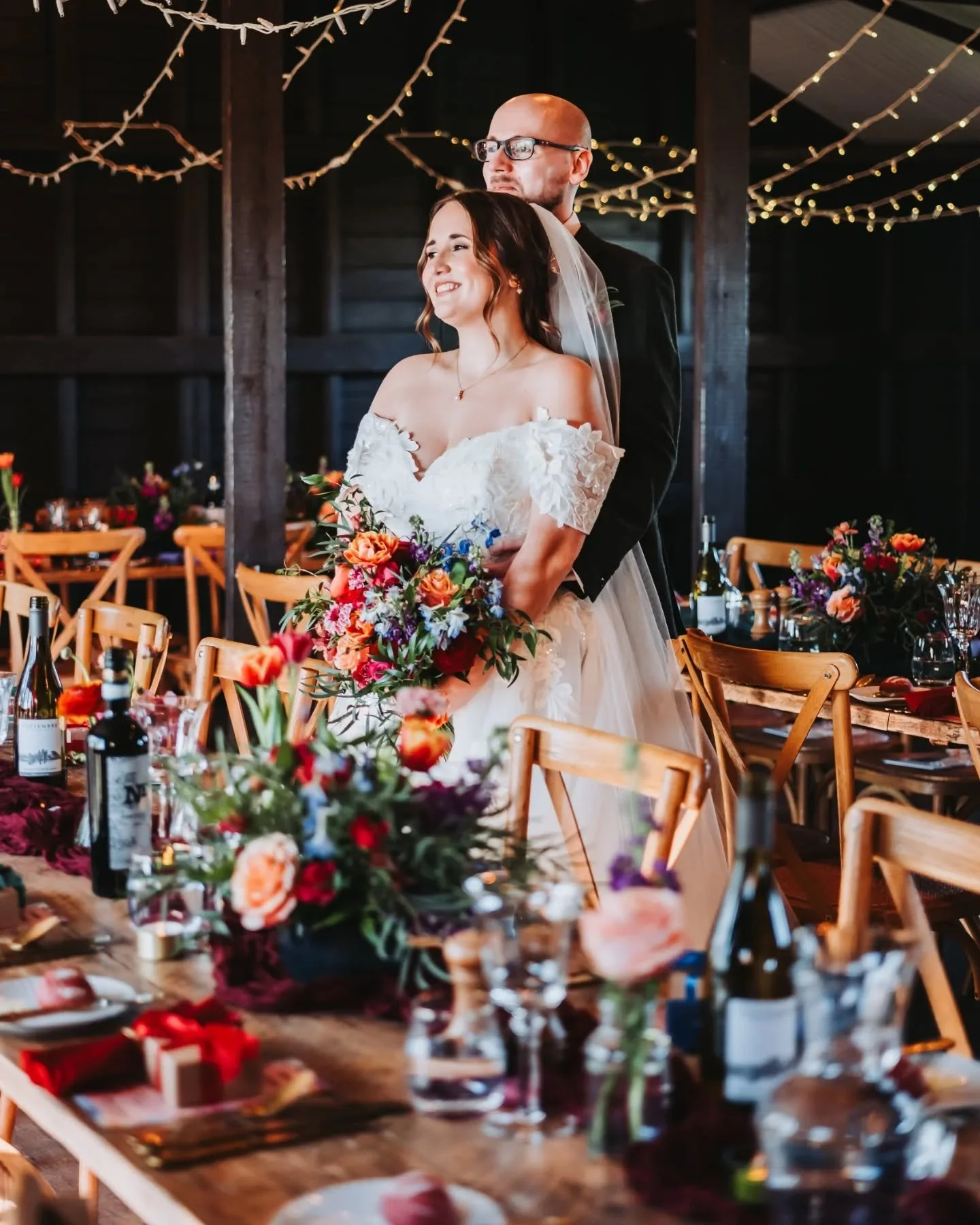 A seriously colourful day at @curdshallbarn for Chloe &amp; Matthew 🌸✨

I sent over their preview gallery this evening and honestly&hellip; what a day this was. So much energy, so many smiles, and all those incredible colours running through everyth