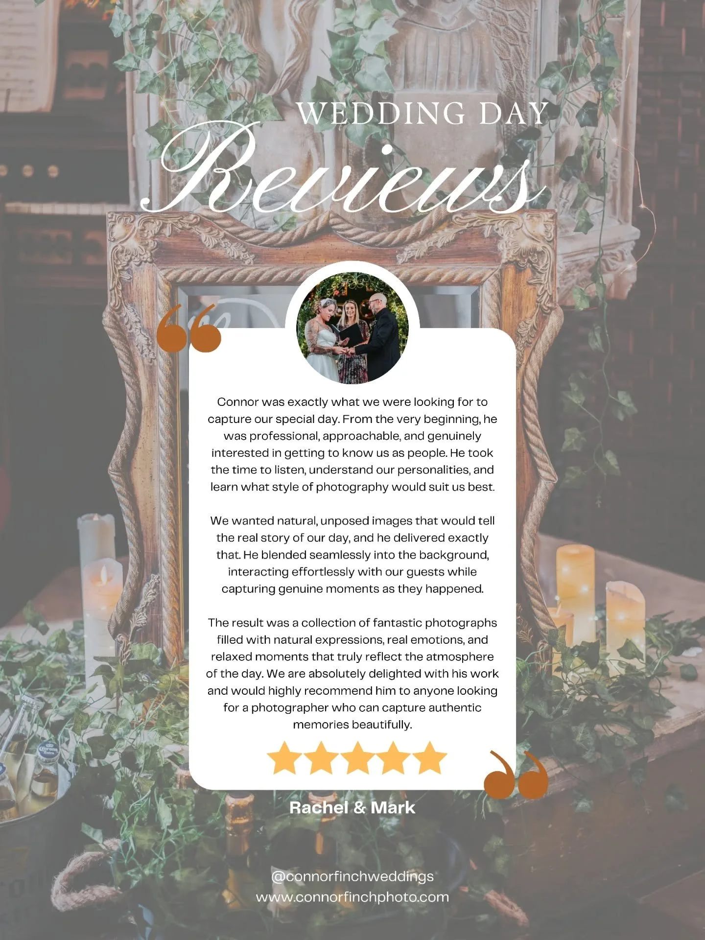 What it's really like to work with me on your special day 🤍

Photos speak for themselves, but nothing beats hearing from the couples I've had the honour of photographing.

From feeling completely at ease in front of the camera, to looking back at ph