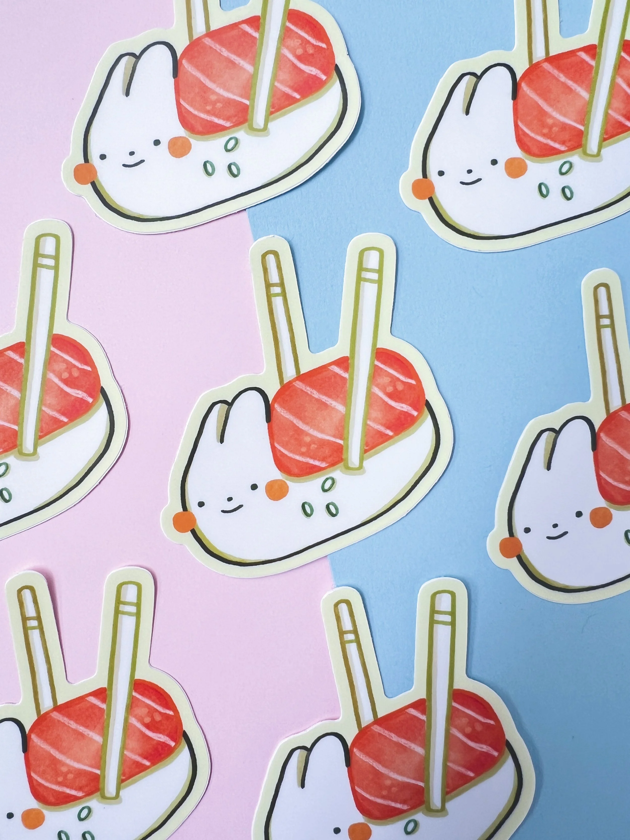 sushi bunny sticker