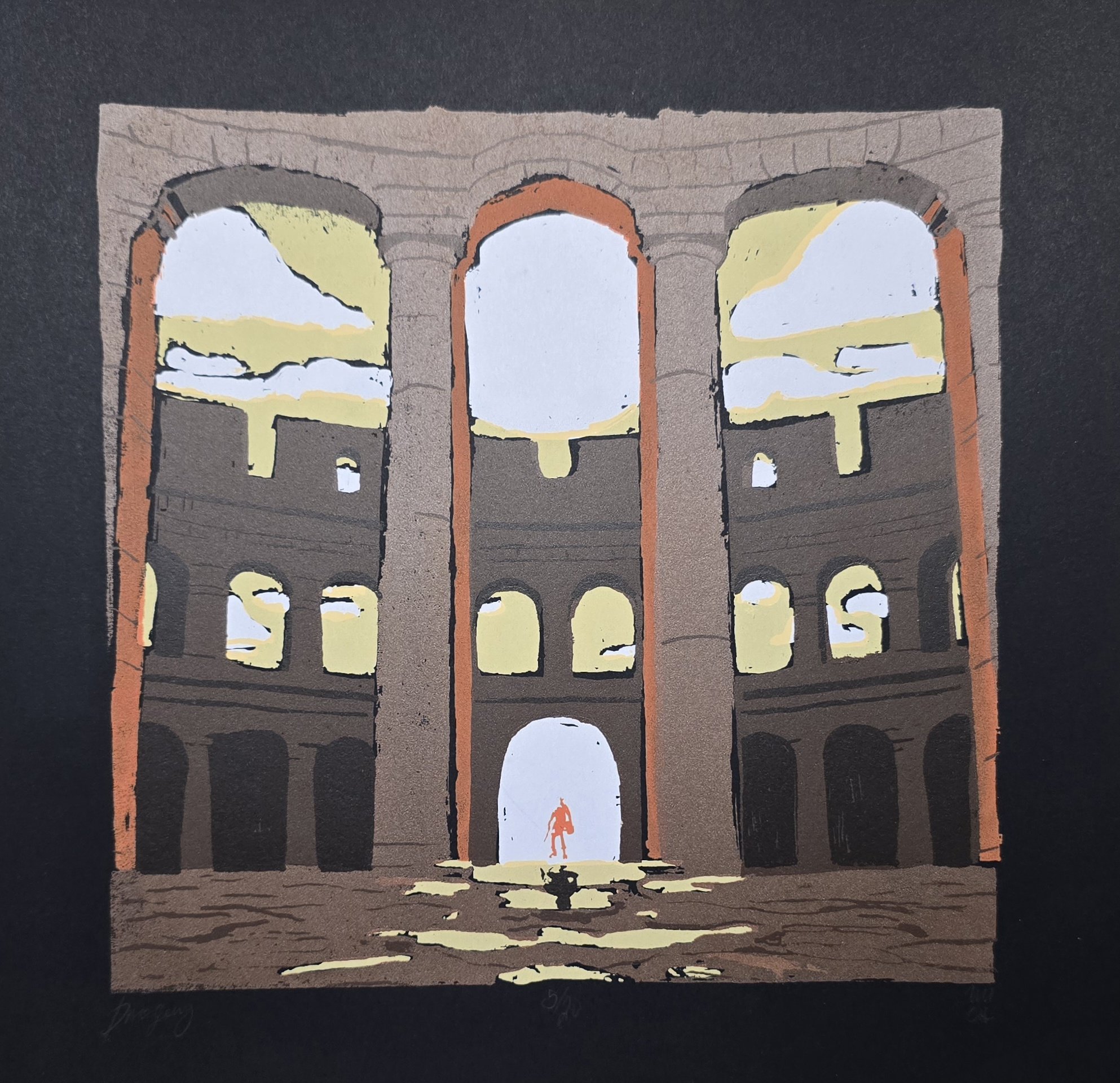 "Prodigy", 2025, 11" x 11", screenprint