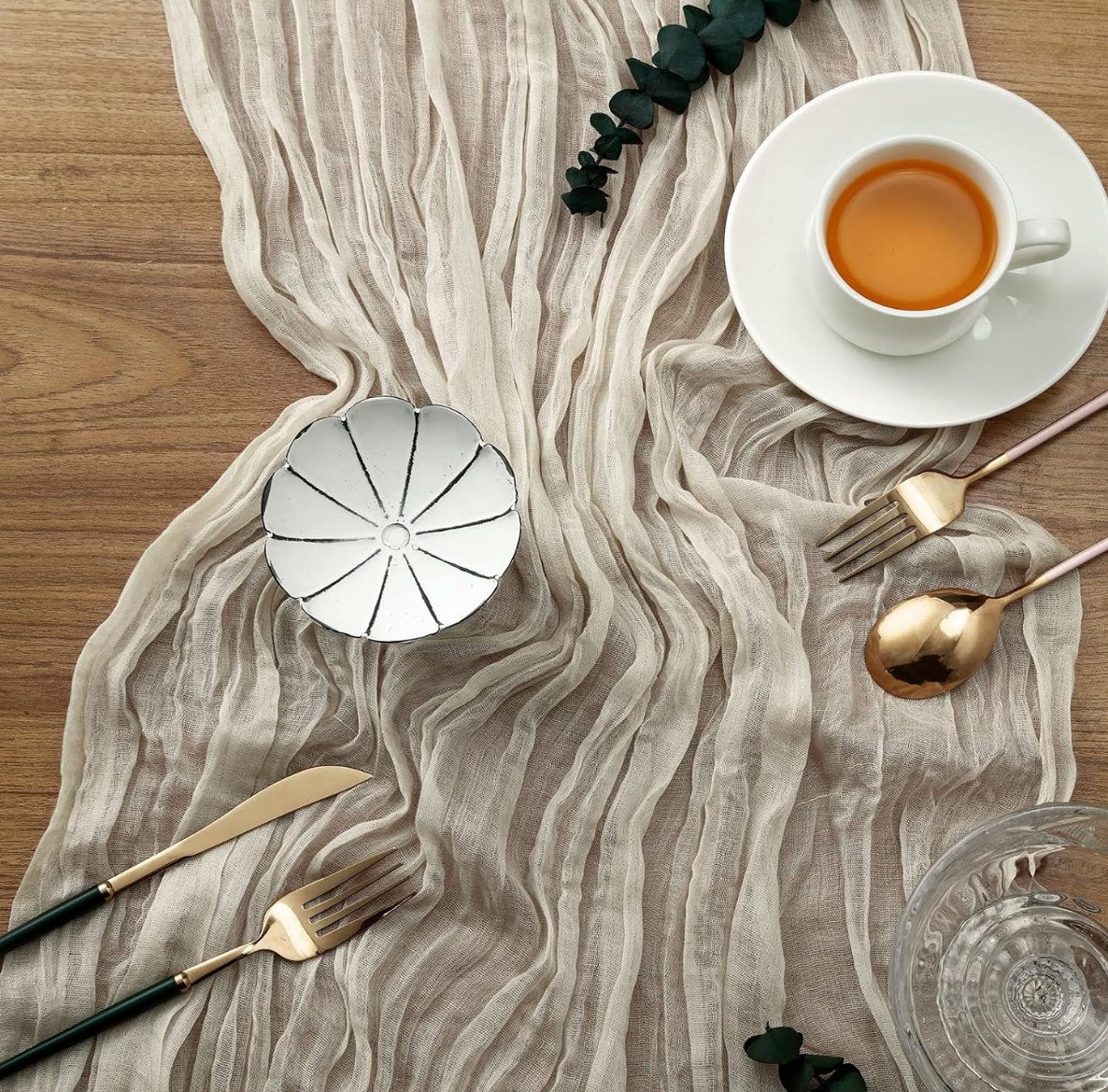 Boho Cheesecloth Table Runner